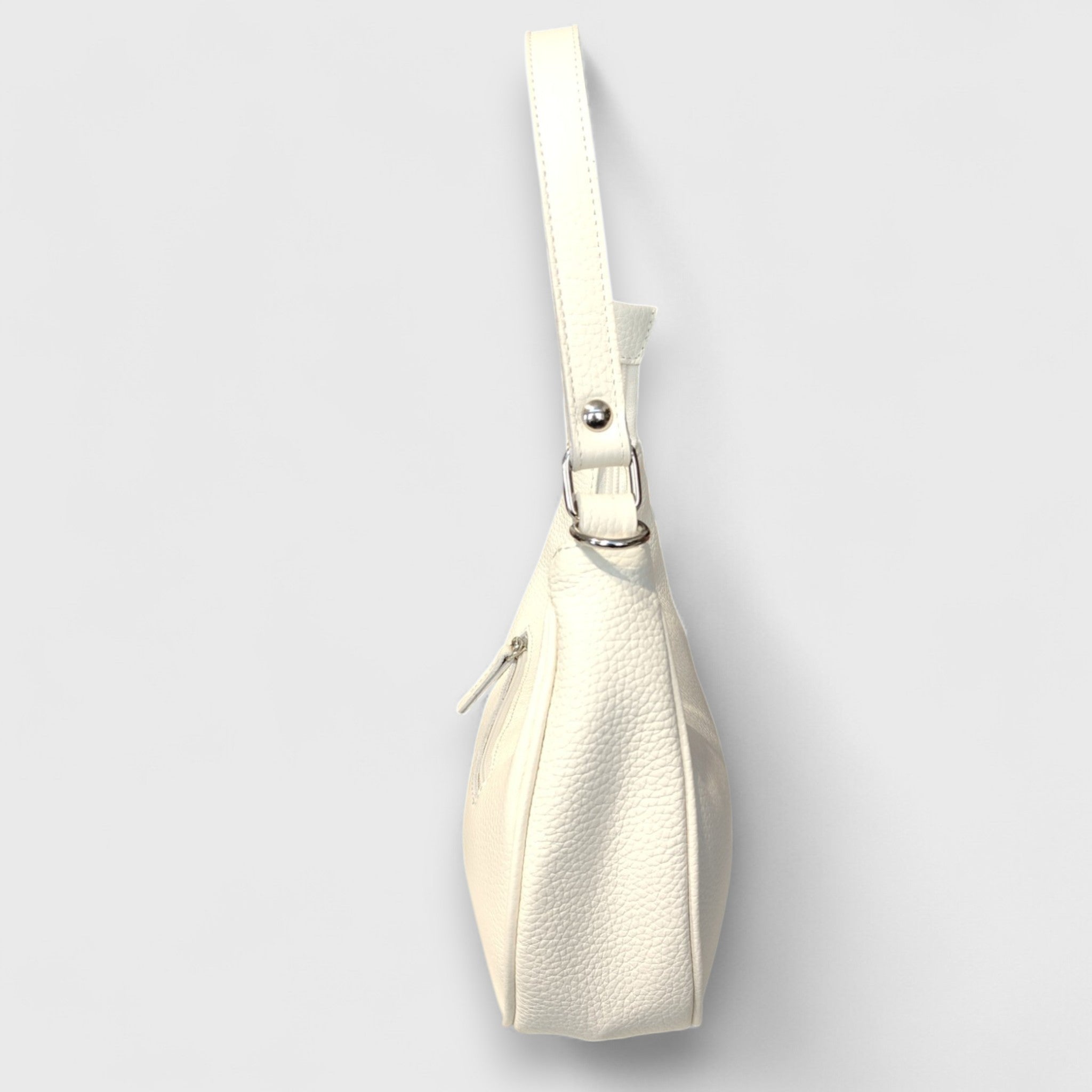 Pelletteria pelle Nuda Milano, Artigianato Italiano, Cera pelle, Negozio borse donna, Dalila bianca