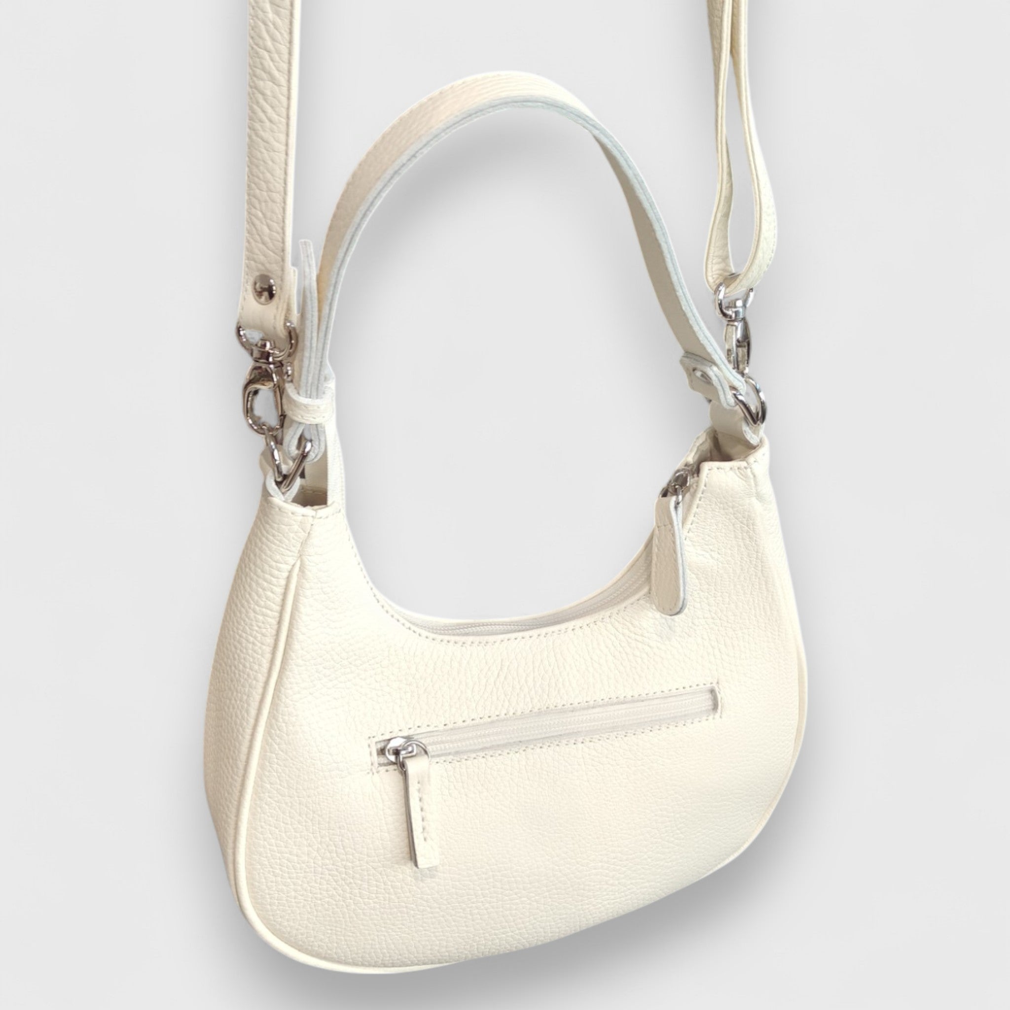 Pelletteria pelle Nuda Milano, Artigianato Italiano, Cera pelle, Negozio borse donna, Dalila bianca