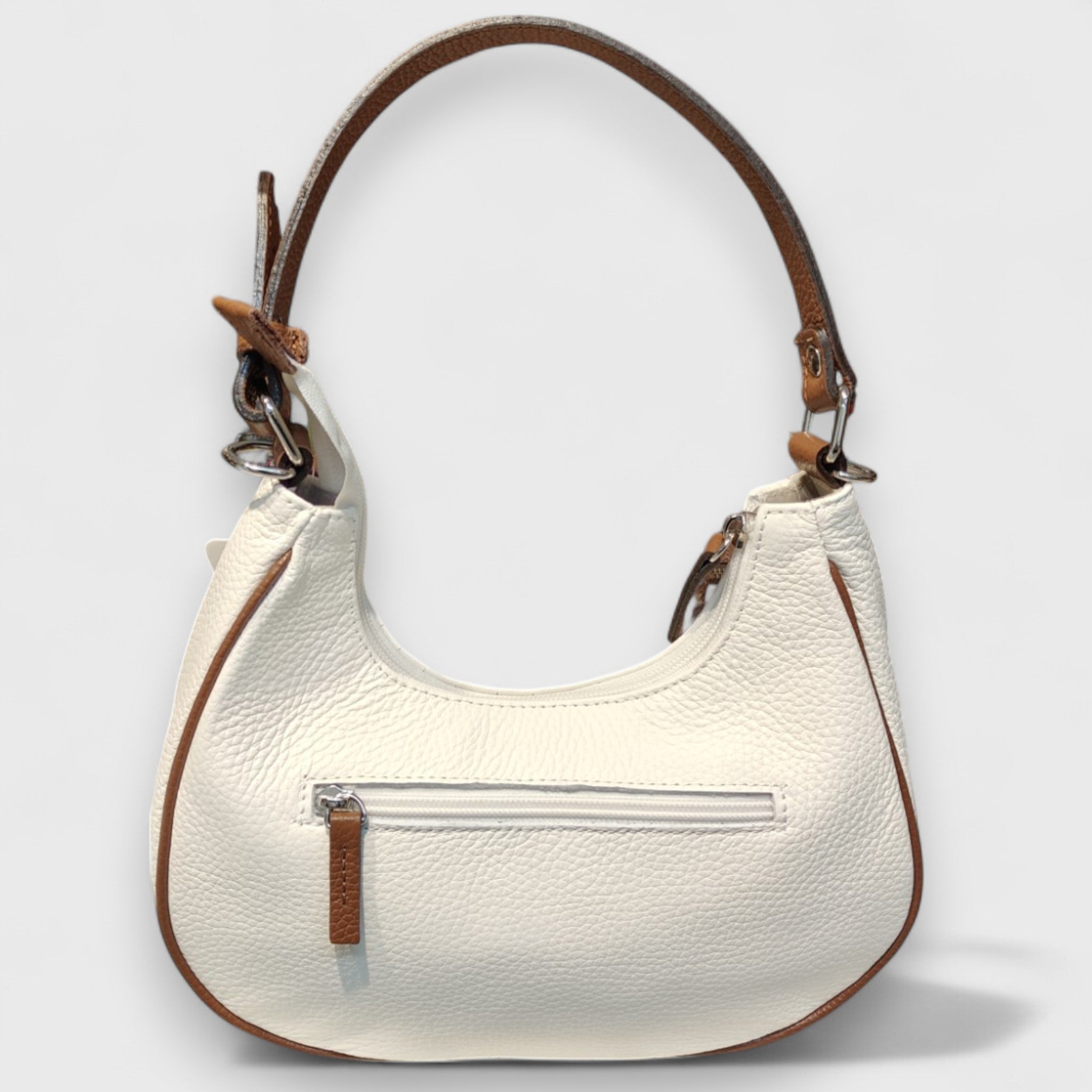 Pelletteria Pelle Nuda Milano, Artigianato Italiano, Vera pelle, Negozio borse donna, Dalila bianca