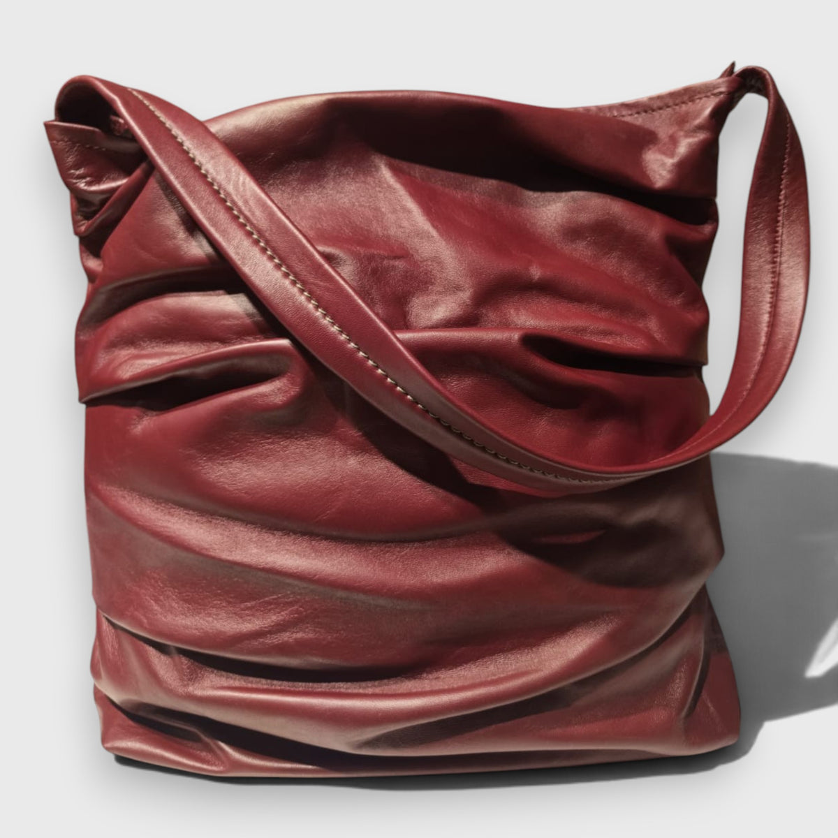 Pelletteria Pelle Nuda Milano, Vera Pelle Italiana, Negozio borse donna, Elettra bordeaux