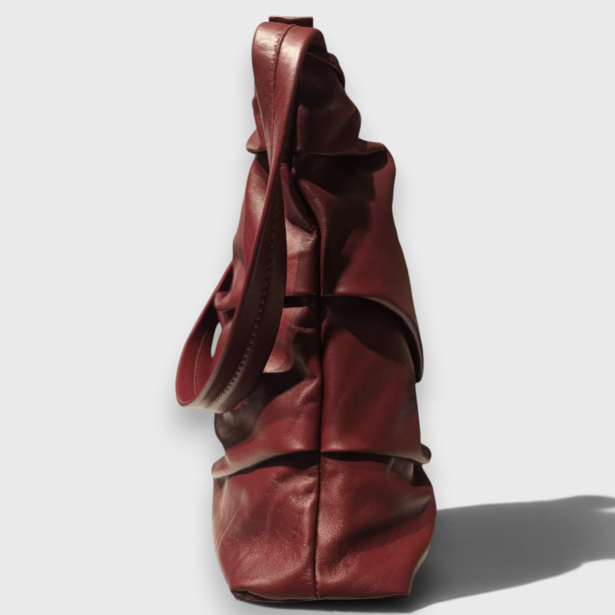 Pelletteria Pelle Nuda Milano, Vera Pelle Italiana, Negozio borse donna, Elettra bordeaux