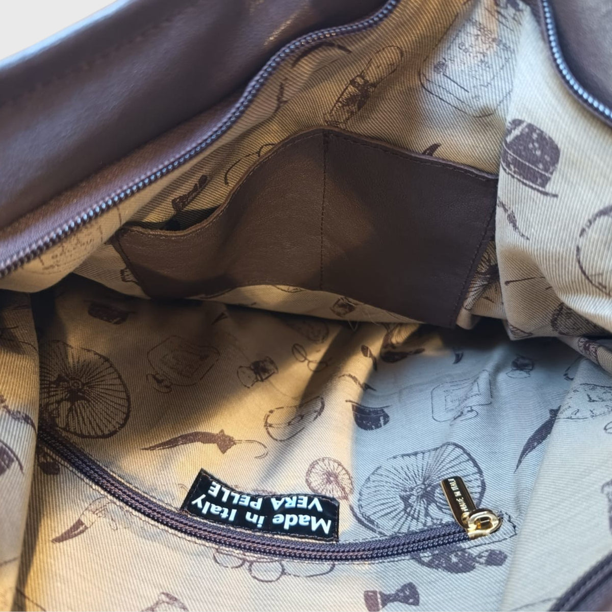 Pelletteria Pelle Nuda Milano, Vera pelle Italiana, Negozio borse donna, Elettra marrone