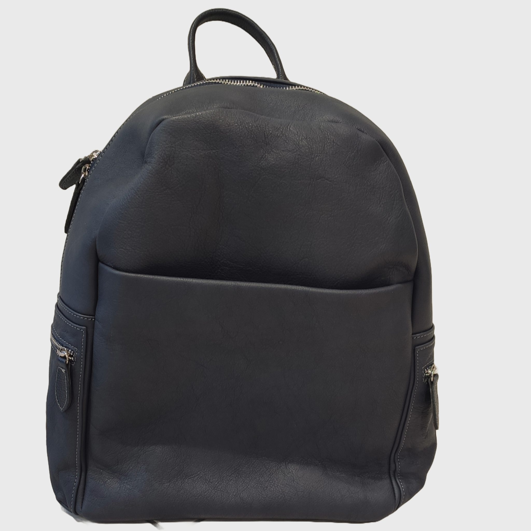 Zaino in pelle, borsa in pelle, vera pelle, Venty Blu, artigianato italiano, Pelle Nuda Milano