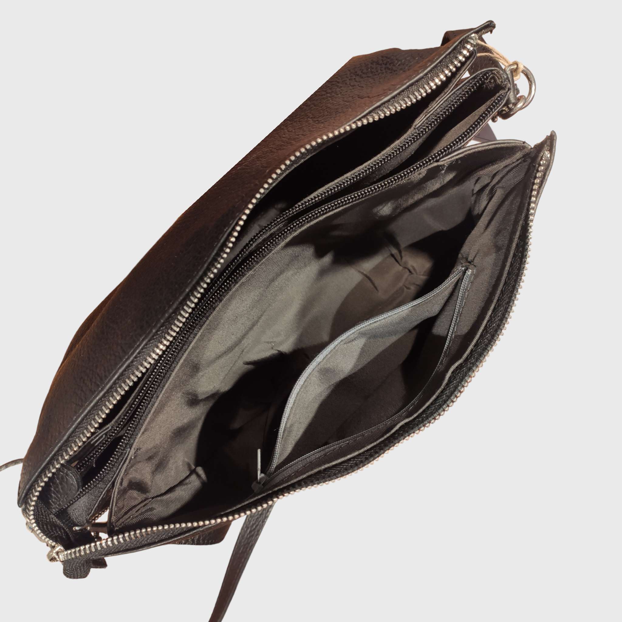 Borsa donna, Borsa in pelle, vera pelle, Federica nero, artigianato italiano, Pelletteria Pelle Nuda