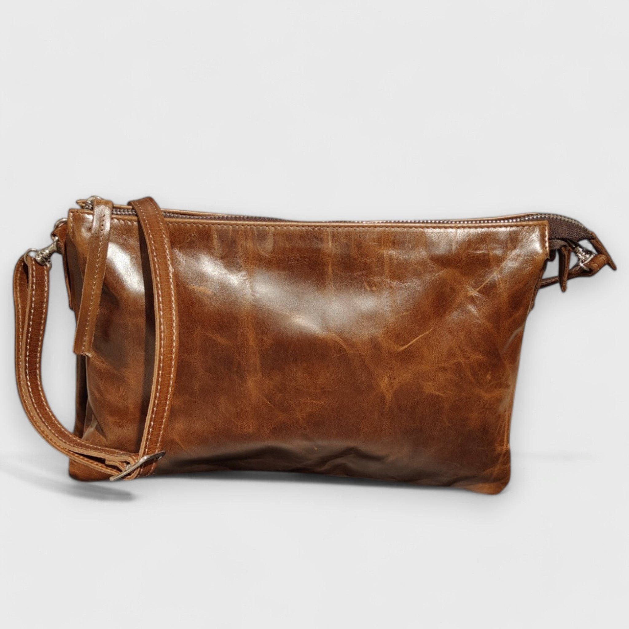 Pelletteria Pelle Nuda Milano, vera pelle, borsa donna, Artigianato Italiano, Federica marrone
