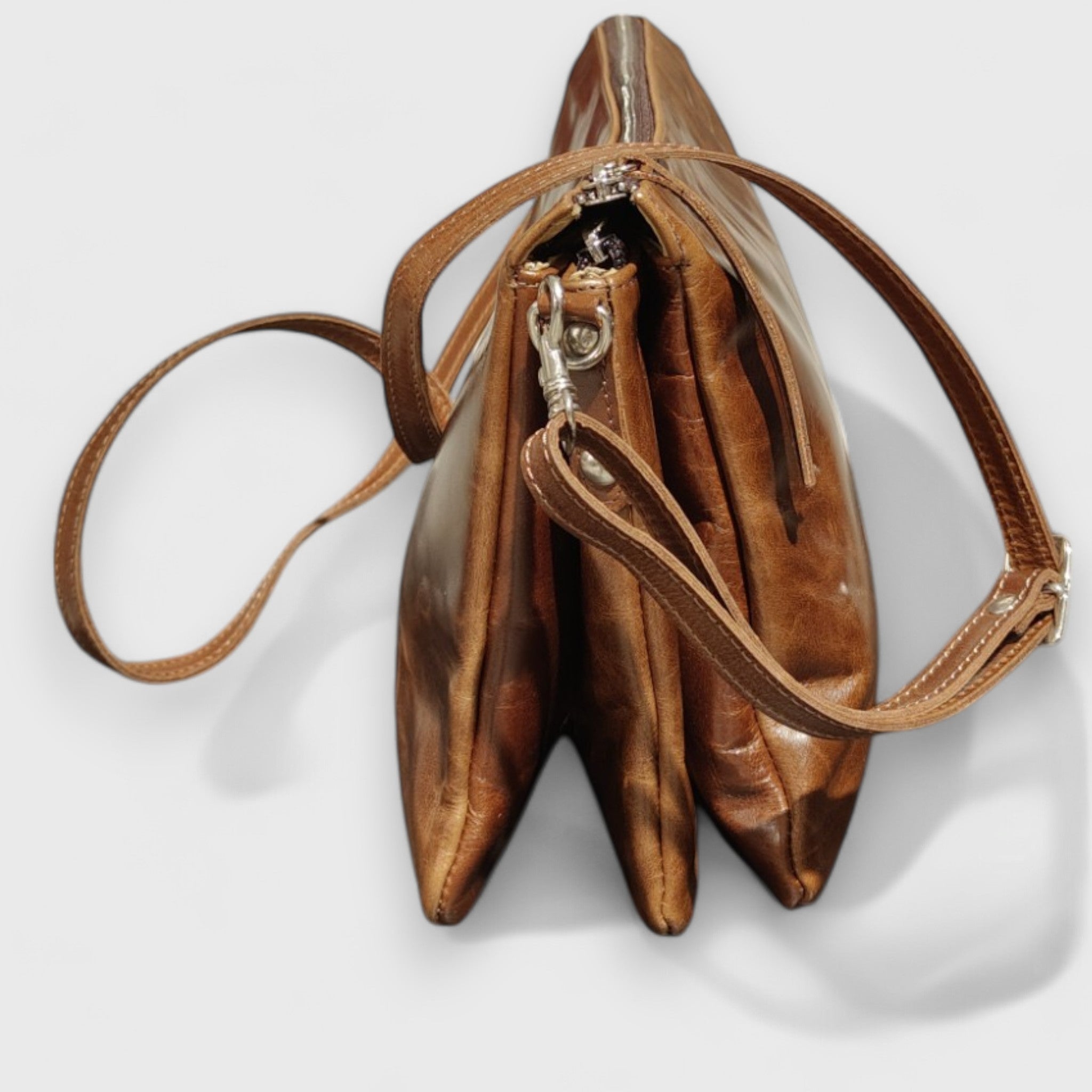 Pelletteria Pelle Nuda Milano, vera pelle, borsa donna, Artigianato Italiano, Federica marrone