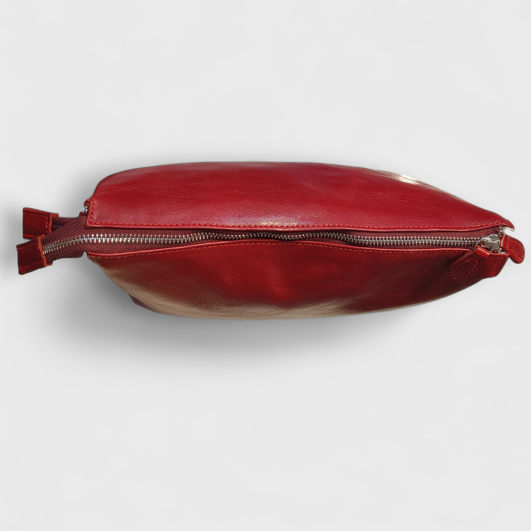 Pelletteria Pelle Nuda Milano, Artigianato Italiano, Vera pelle, Negozio borse donna, Federica rosso scuro