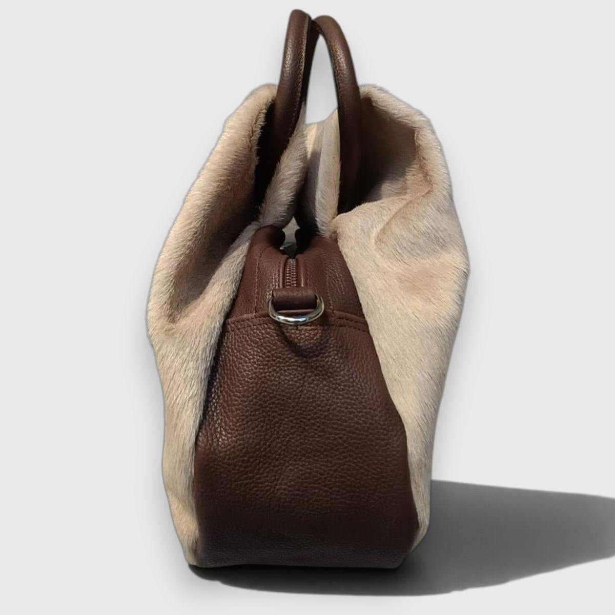 Pelletteria Pelle Nuda Milano, Vera pelle italiana, negozio borse donna, Frida cavallino beige