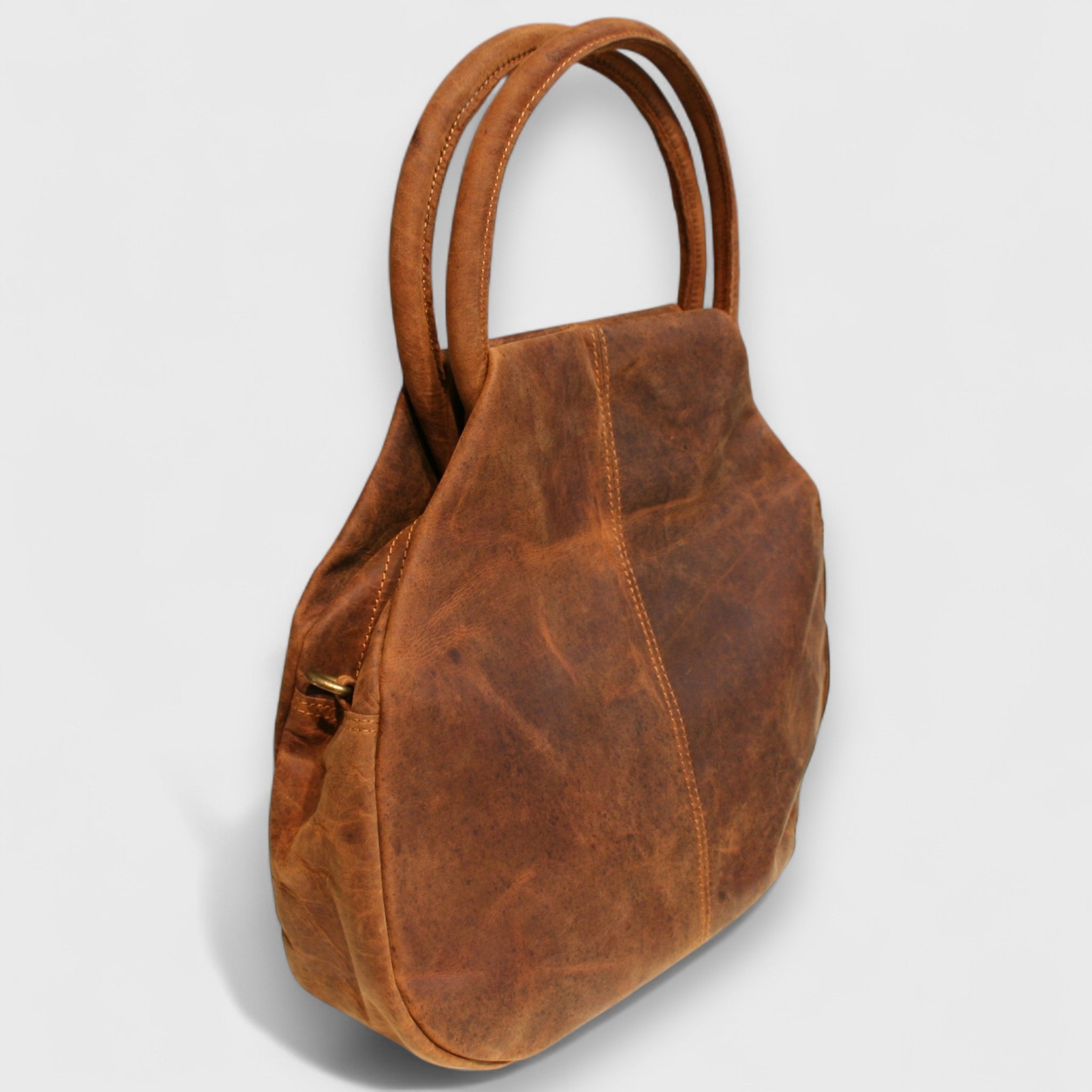 Pelletteria Pelle Nuda Milano, Artigianato Italiano, Vera pelle, Negozio borse donna, Frida marrone