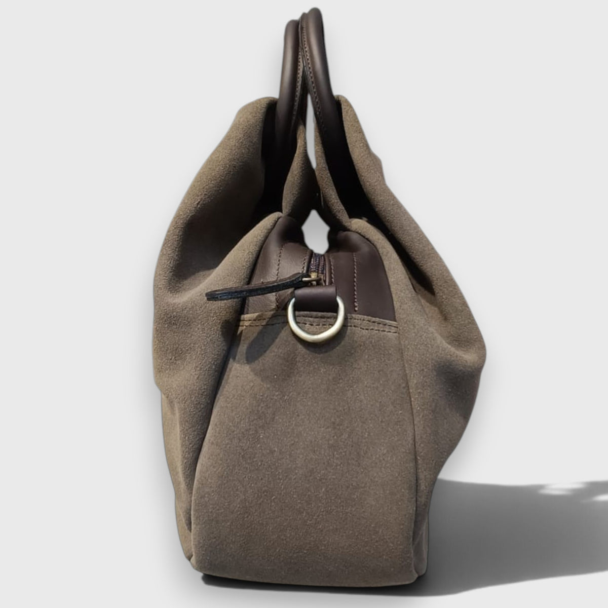 Pelletteria Pelle Nuda Milano, Vera pelle Italiana, Negozio borse donna, Frida nabuk marrone