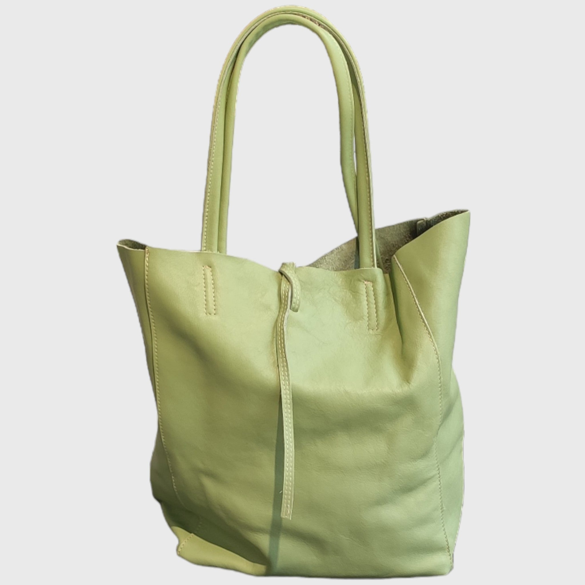 Pelletteria Pelle Nuda Milano, Vera Pelle, Artigianato italiano, borsa donna, Giulia verde