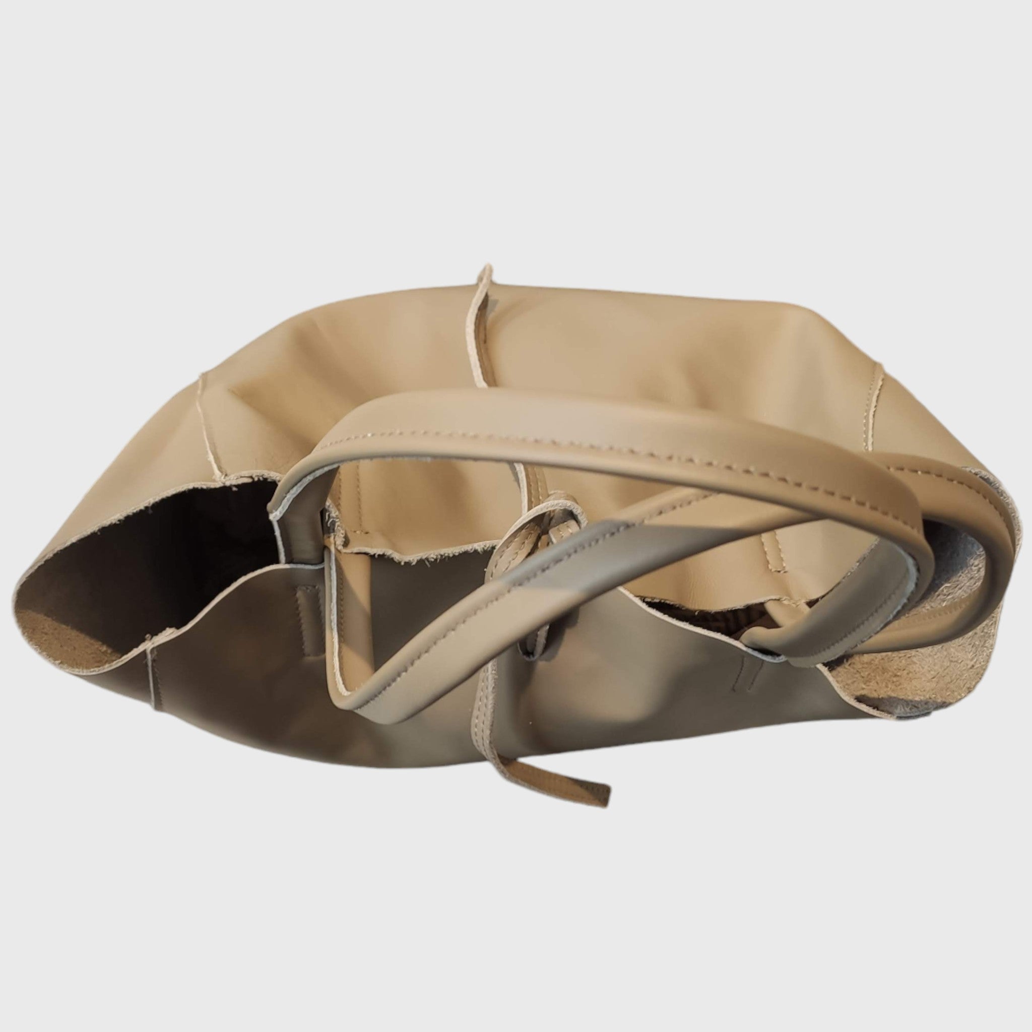 Pelletteria Pelle Nuda Milano, Vera Pelle, Artigianato italiano, borsa donna, Giulia beige