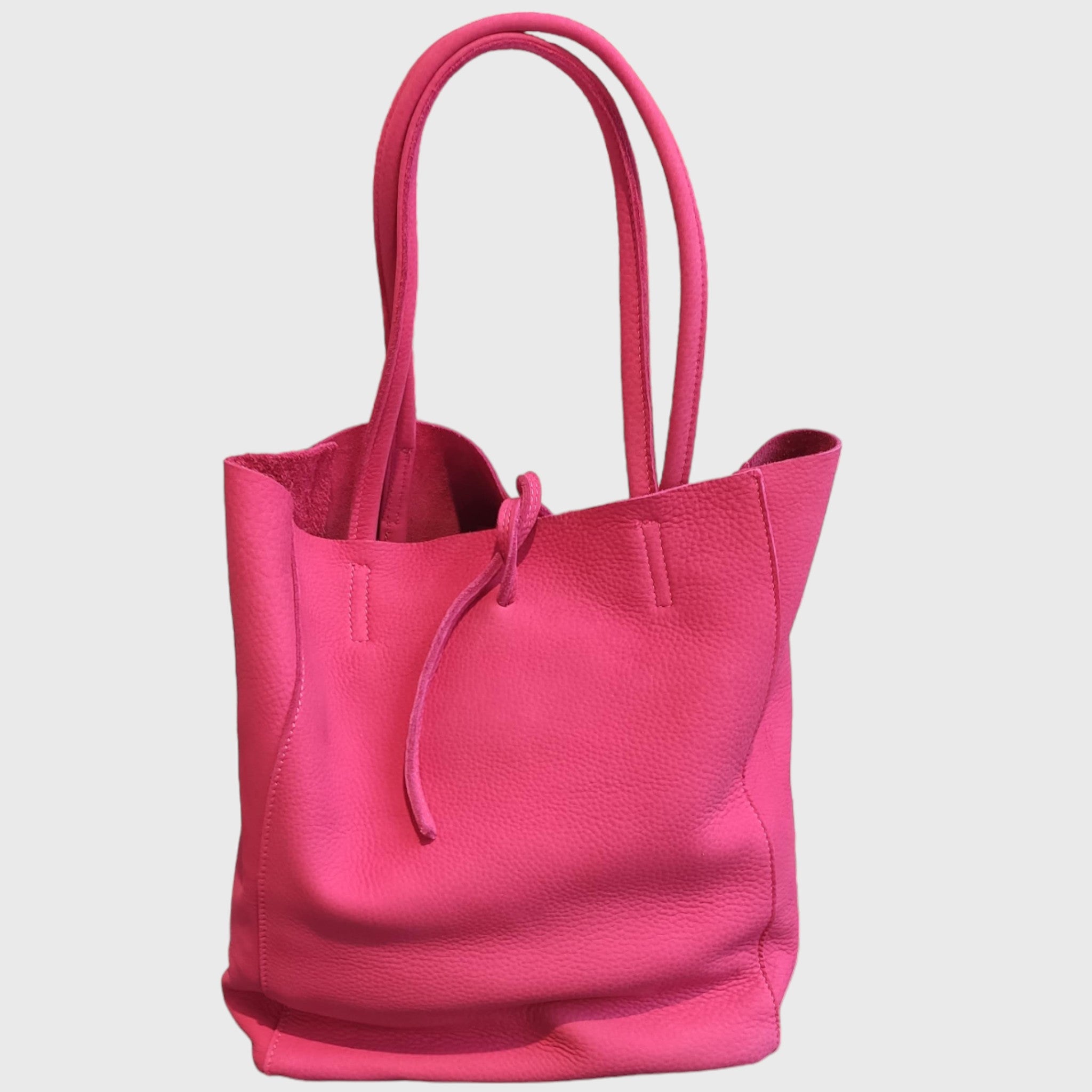 Pelletteria Pelle Nuda Milano, Vera Pelle, Artigianato italiano, borsa donna, Giulia fucsia