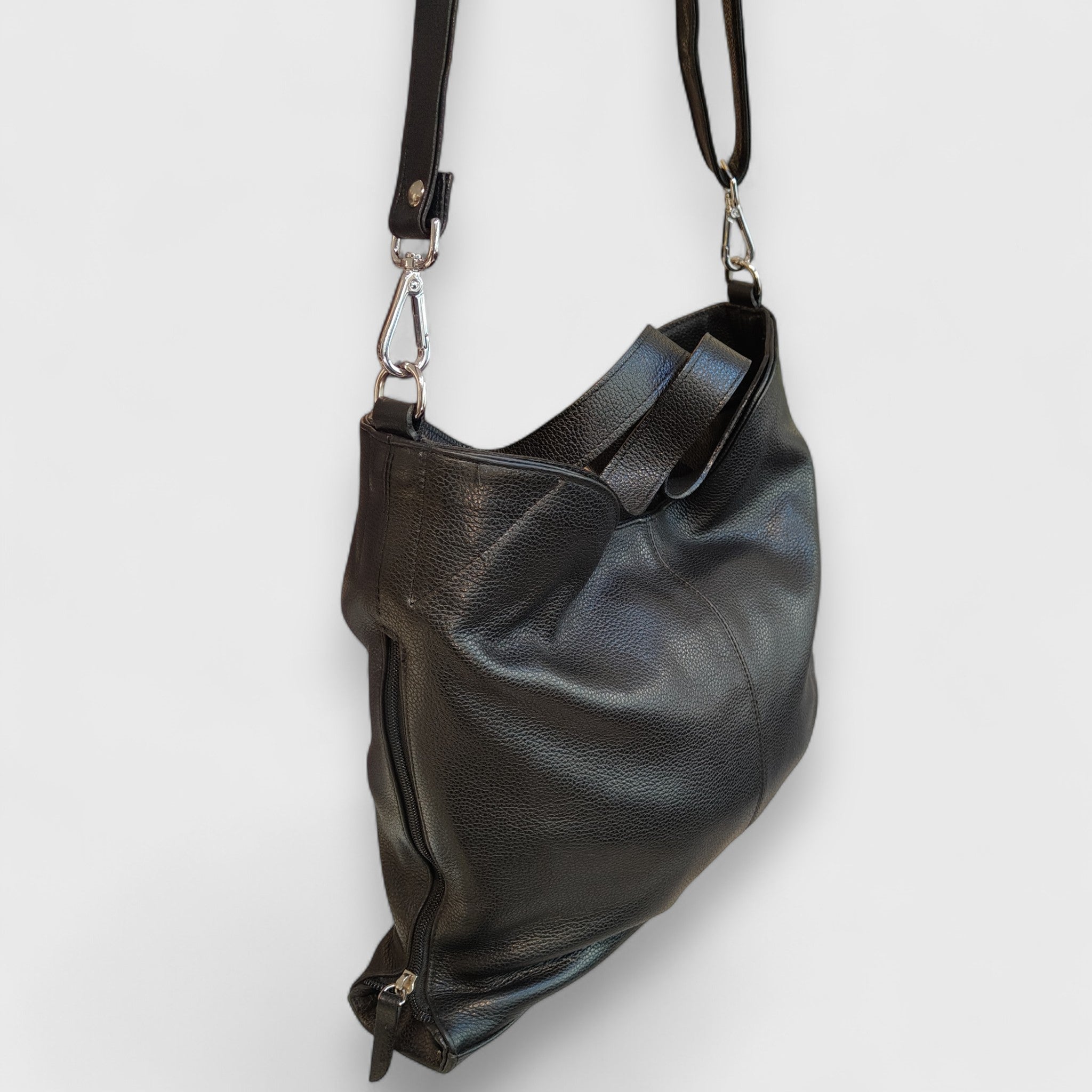 Pelletteria Pelle Nuda Milano, Artigianato Italiano, Vera pelle, Negozio borse donna, Greta nera