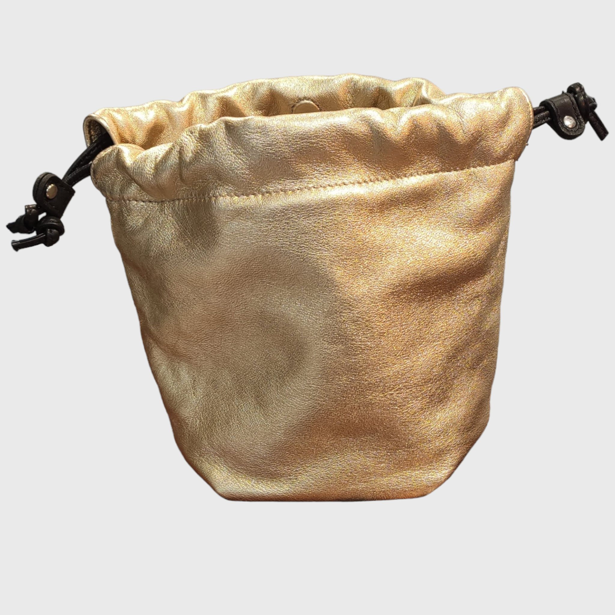 Borsa donna, borsa in pelle, vera pelle, Sacchetto Oro, artigianato italiano, Pelletteria elle Nuda Milano