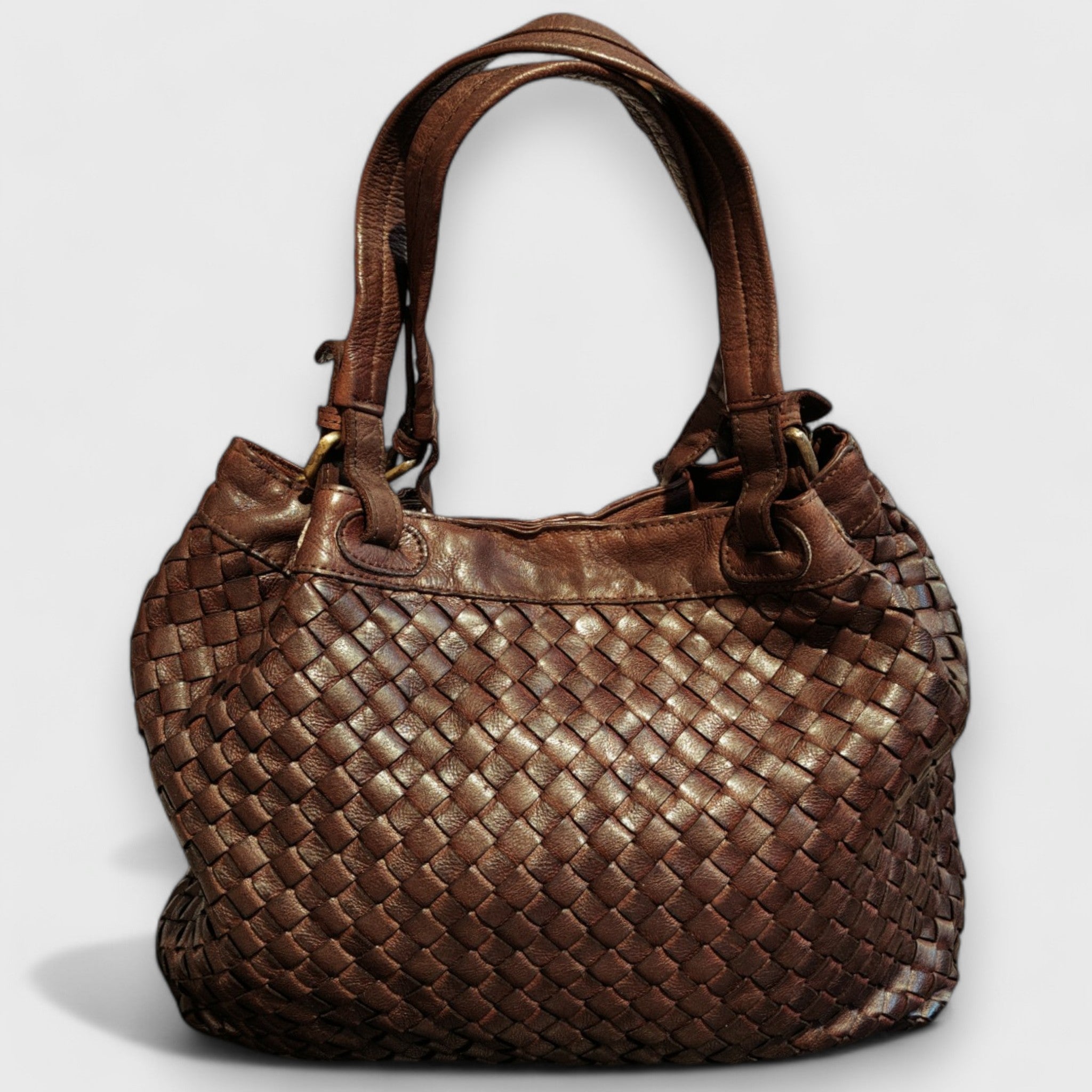 Pelletteria Pelle Nuda Milano, Artigianato italiano, vera pelle, Borsa donna, IRIS marrone