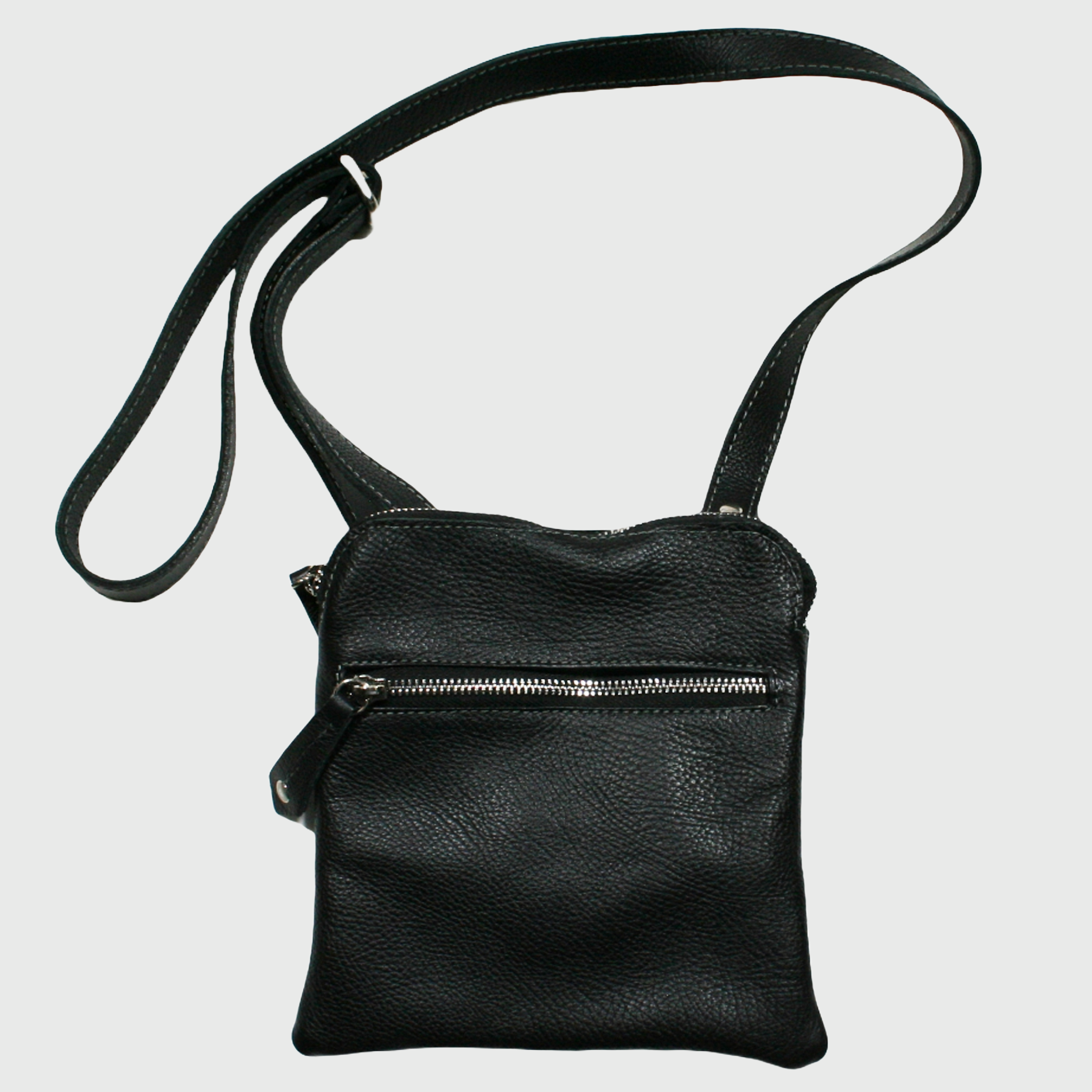 Borsa donna, Borsa in pelle, vera pelle, Irma nero, artigianato italiano, Pelle Nuda