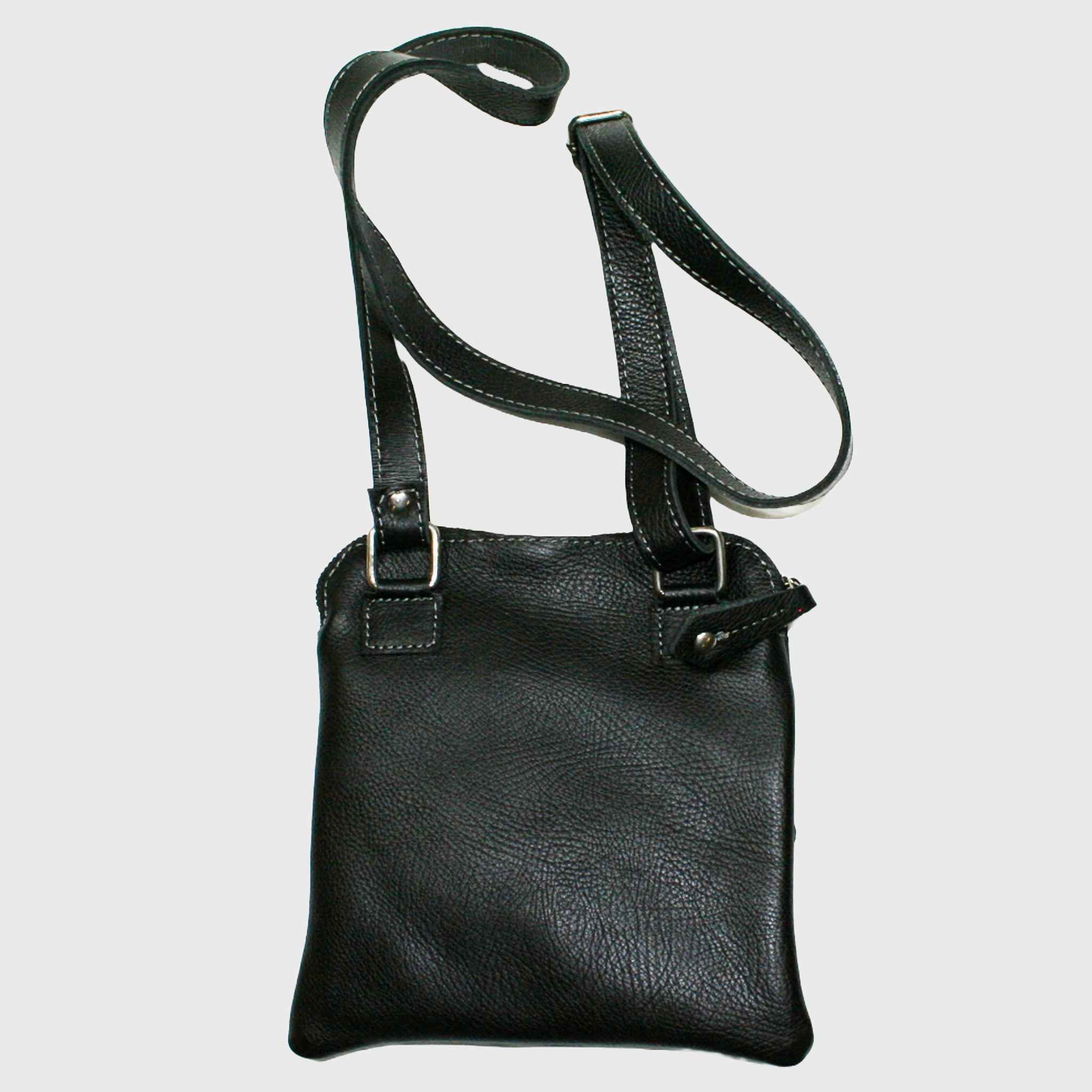 Borsa donna, Borsa in pelle, vera pelle, Irma nero, artigianato italiano, Pelle Nuda