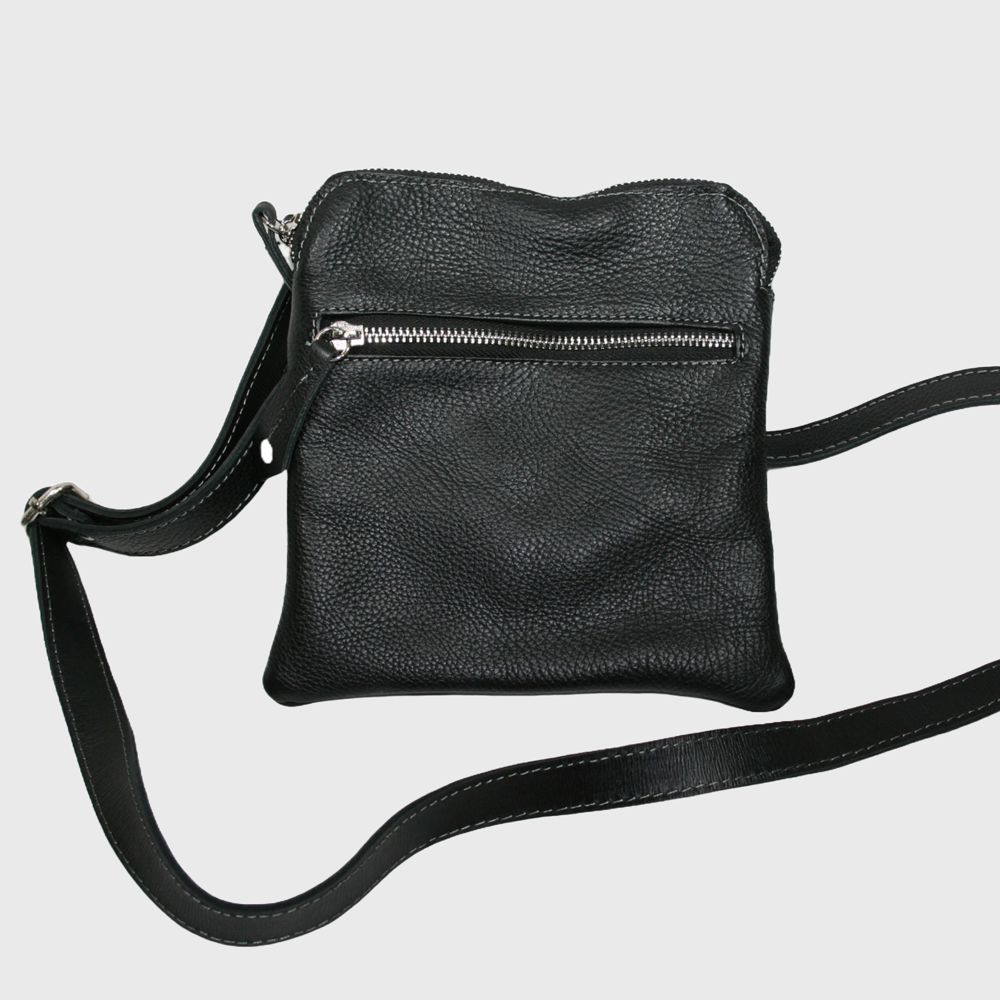 Borsa donna, Borsa in pelle, vera pelle, Irma nero, artigianato italiano, Pelle Nuda