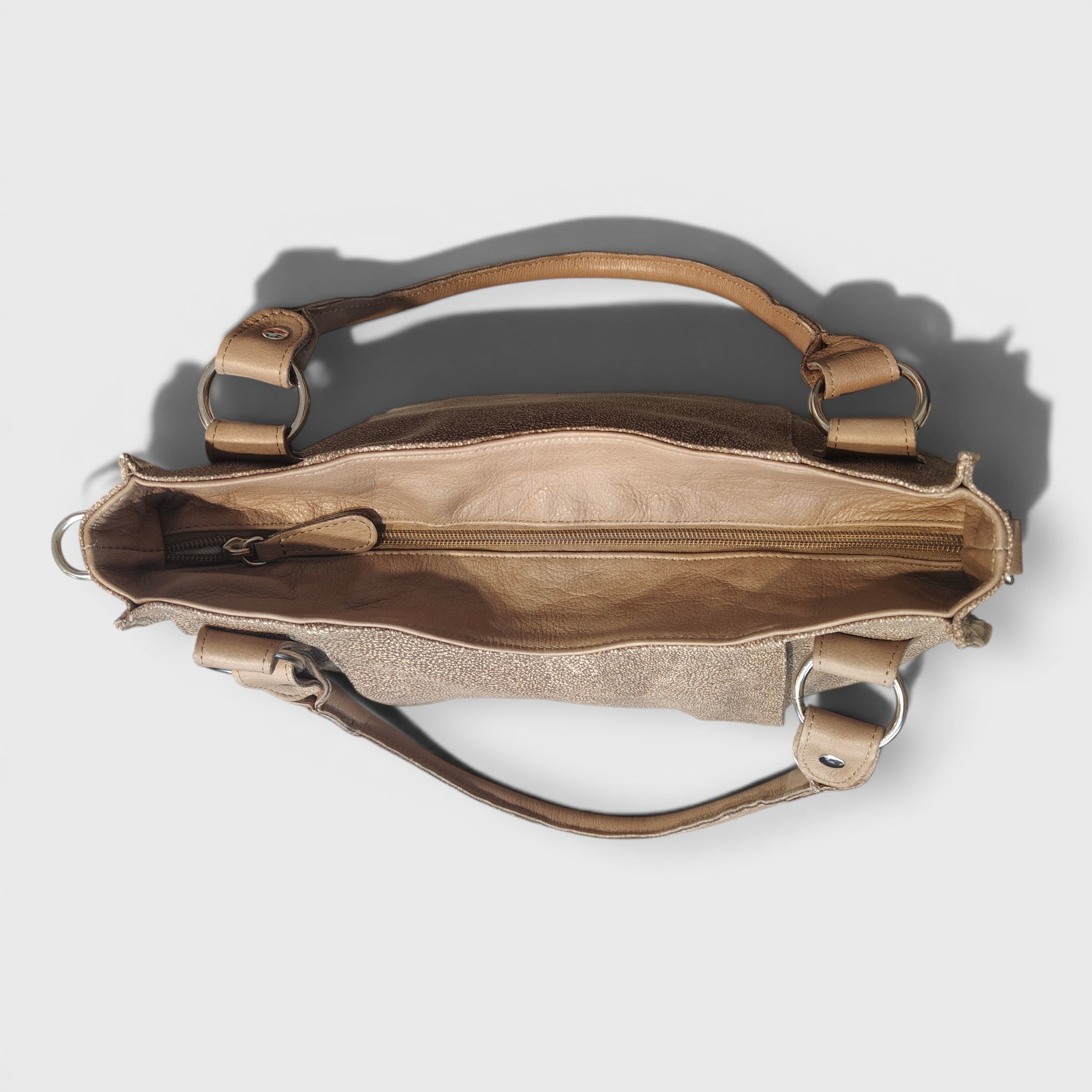 Pelletteria Pelle Nuda Milano, Vera pelle italiana, egozio borse donna, Lavinia beige