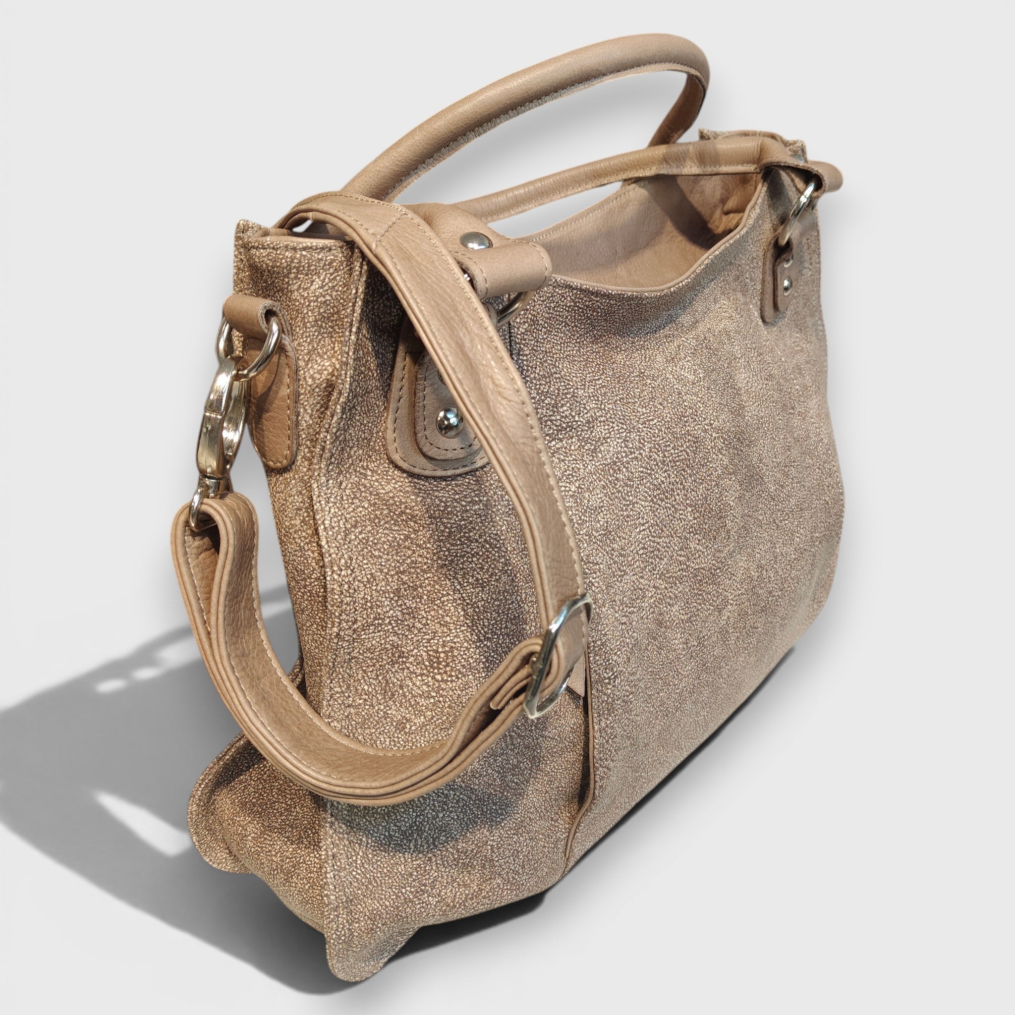 Pelletteria Pelle Nuda Milano, Vera pelle italiana, egozio borse donna, Lavinia beige