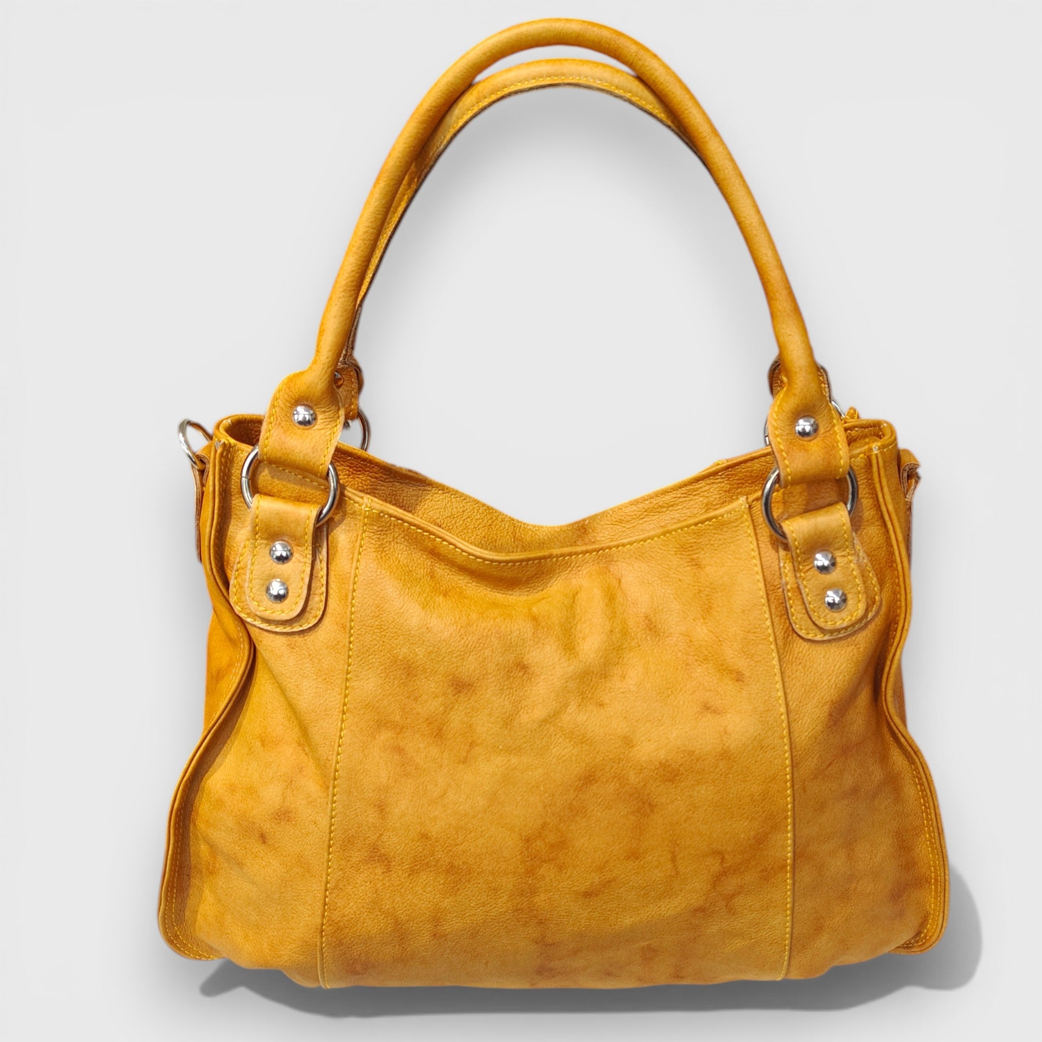 Pelletteria Pelle Nuda Milano, Vera pelle italiana, Negozio borse donna, Lavinia giallo