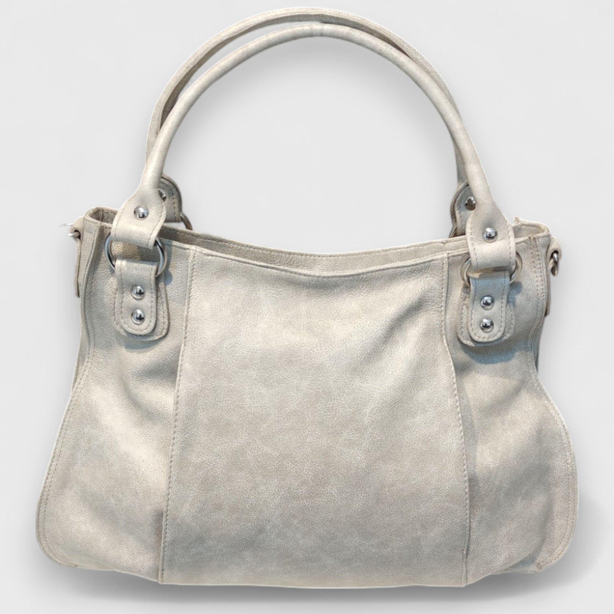 Pelletteria Pelle Nuda Milano, Artigianato Italiano, Vera pelle, Negozio borse donna, Lavinia grigio