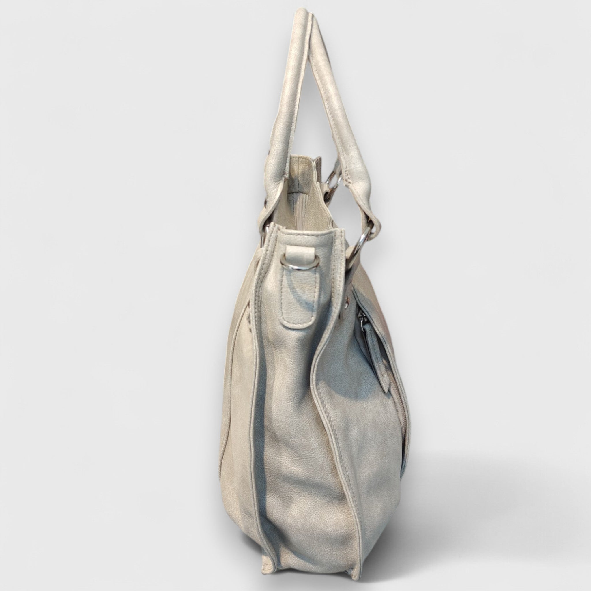 Pelletteria Pelle Nuda Milano, Artigianato Italiano, Vera pelle, Negozio borse donna, Lavinia grigio