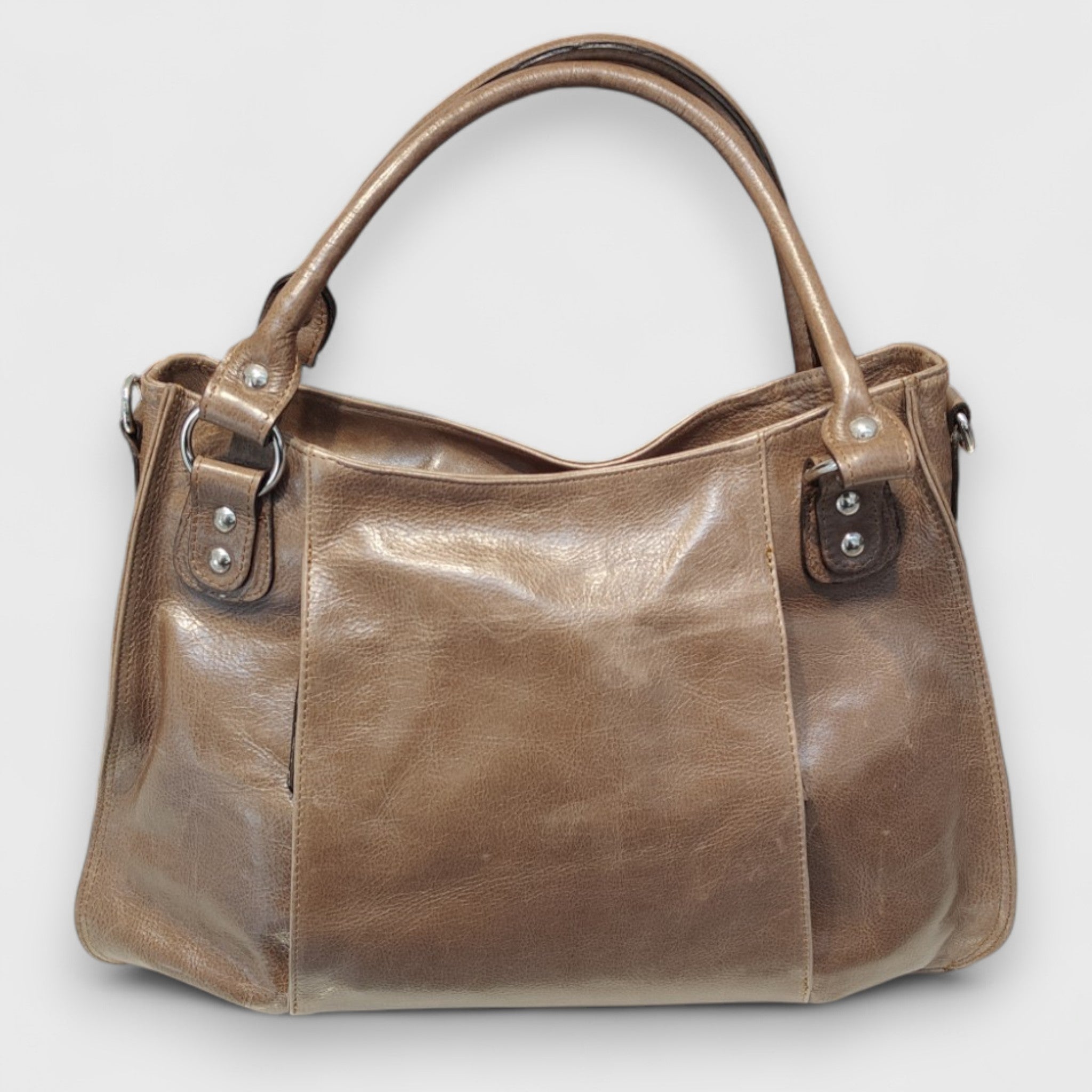 Pelletteria Pelle Nuda Milano, Artigianato Italiano, Vera pelle, Negozio borse donna, Lavinia marrone