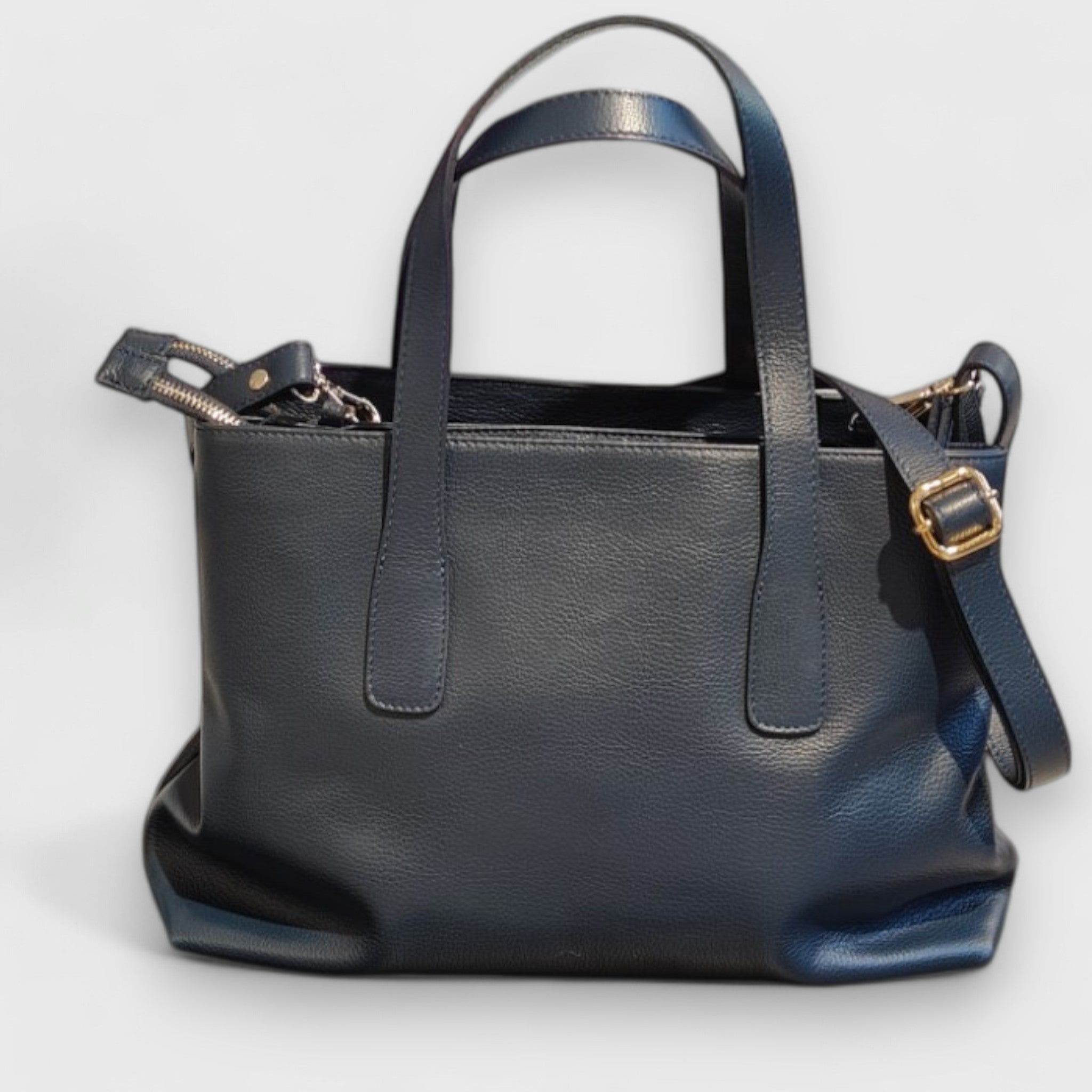 Pelletteria Pelle Nuda Milano, Artigianato italiano, vera pelle, borsa donna, Linda blu