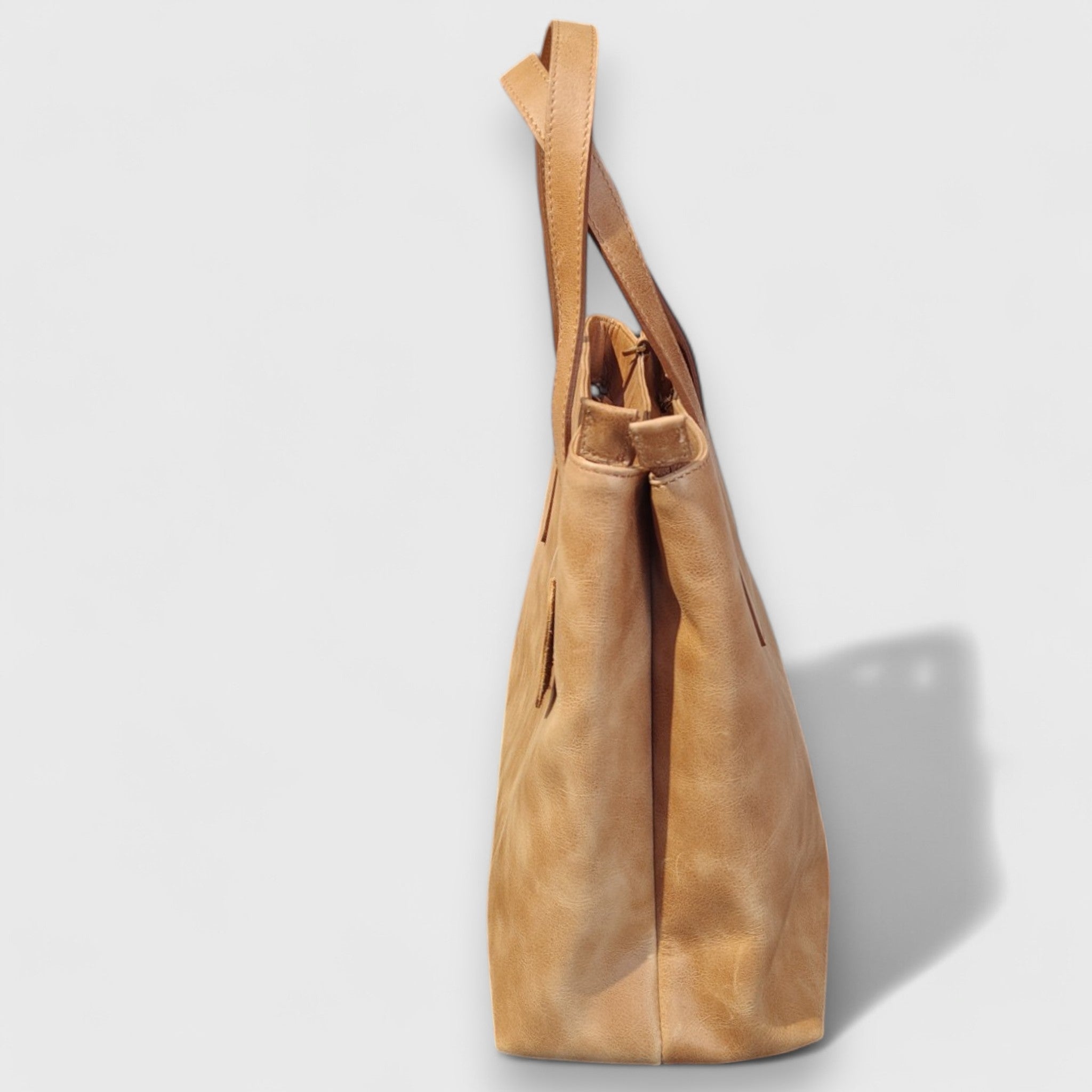 Pelletteria Pelle Nuda Milano, Artigianato italiano, vera pelle, borsa donna, Linda marrone