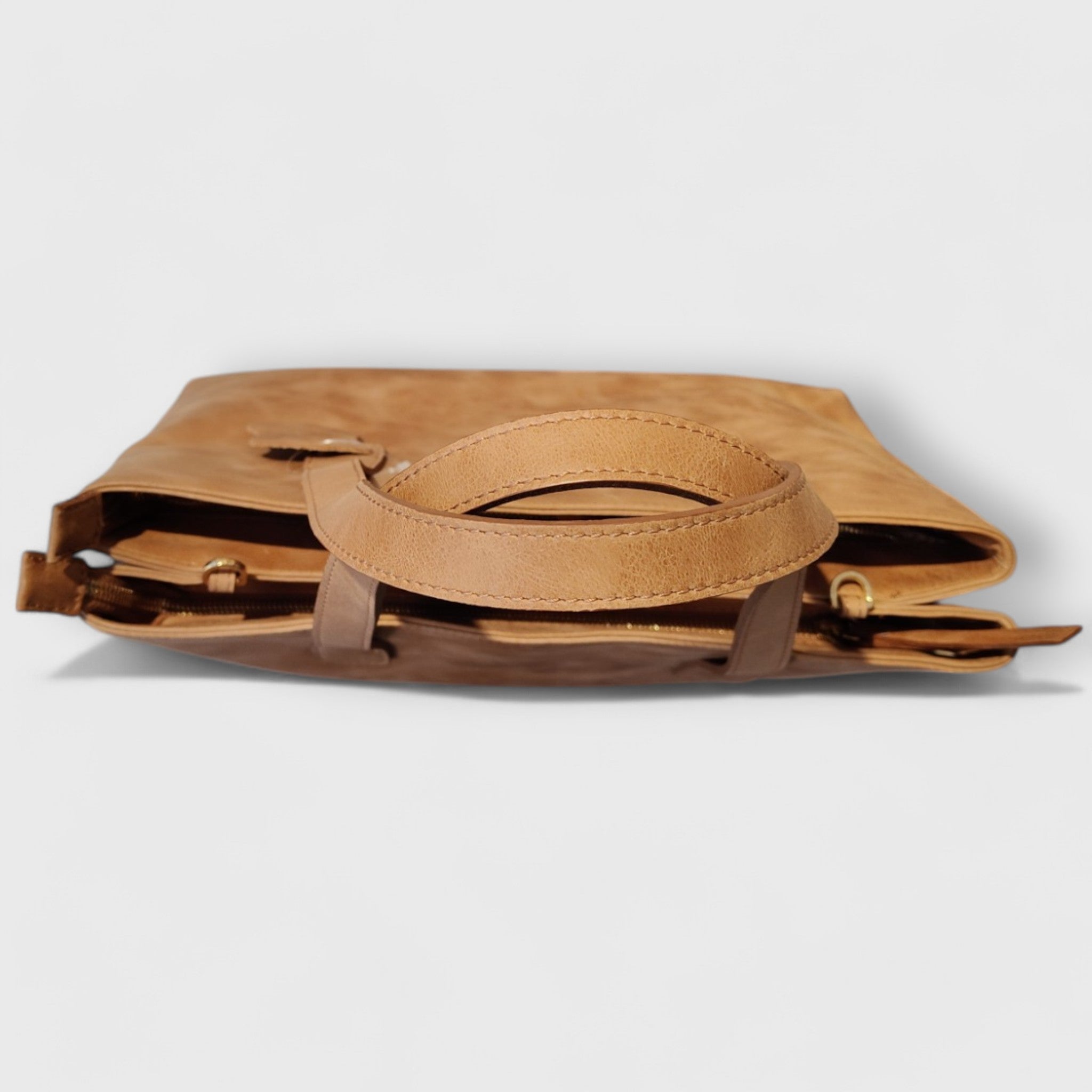 Pelletteria Pelle Nuda Milano, Artigianato italiano, vera pelle, borsa donna, Linda marrone