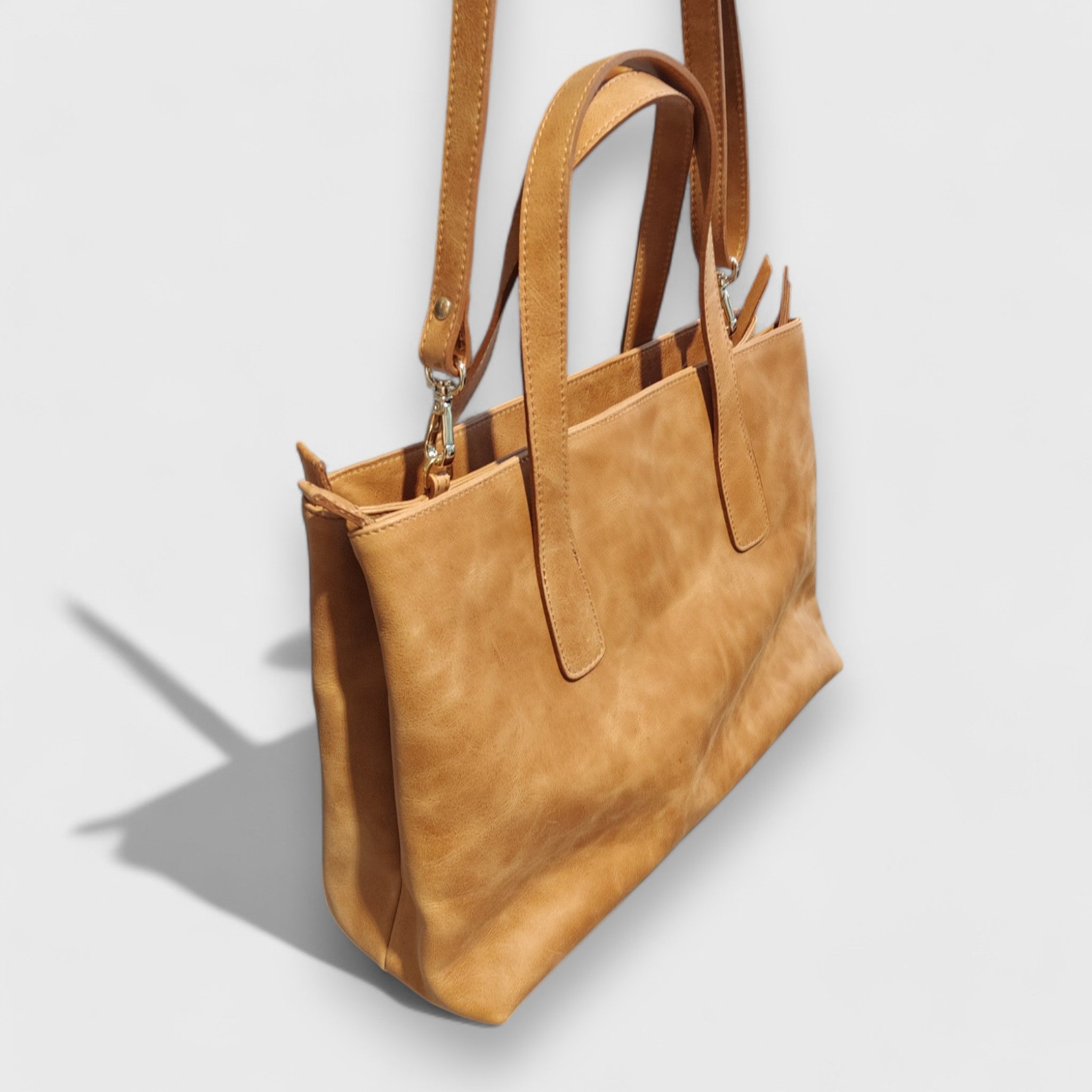 Pelletteria Pelle Nuda Milano, Artigianato italiano, vera pelle, borsa donna, Linda marrone