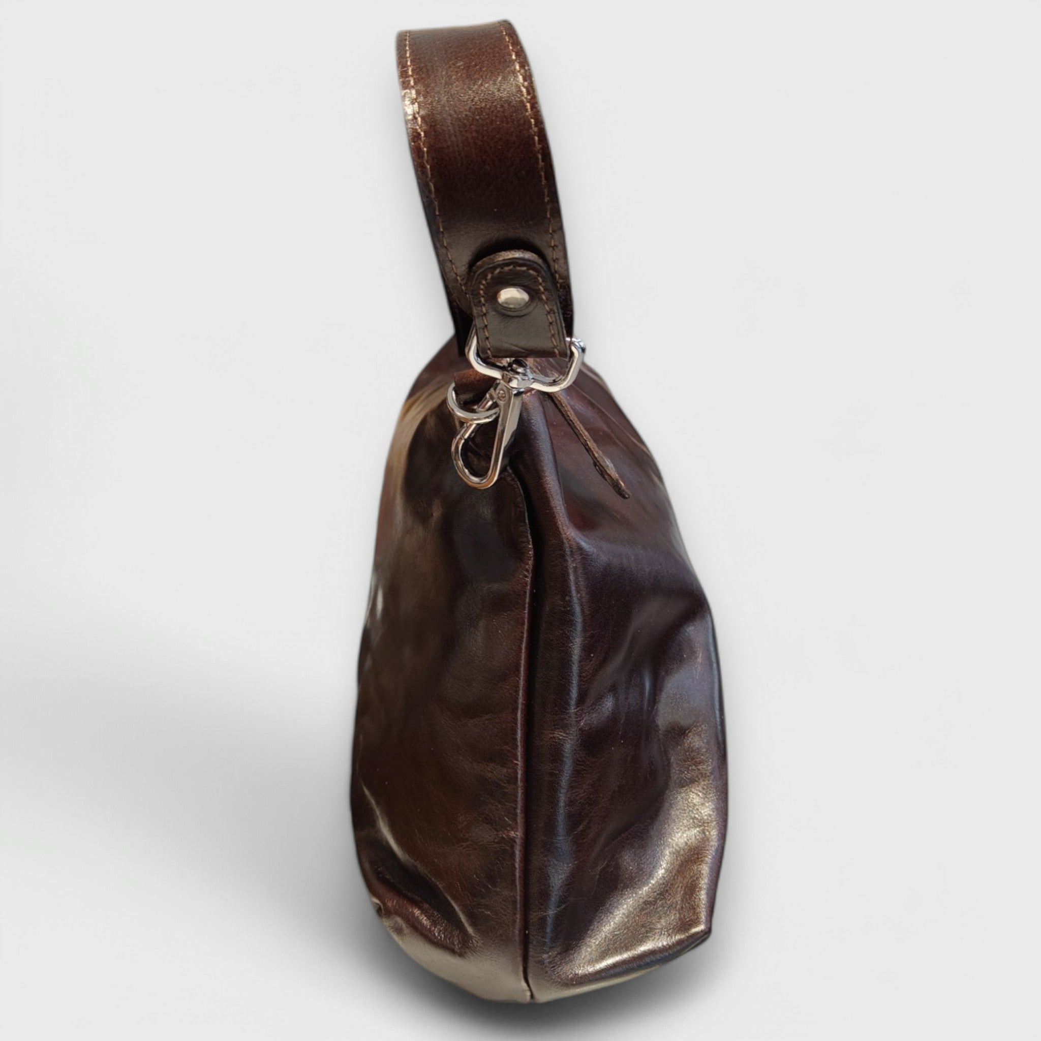 Pelletteria Pelle Nuda Milano, Artigianato Italiano, Vera pelle, Negozio Borse donna, Lorenza testa di moro