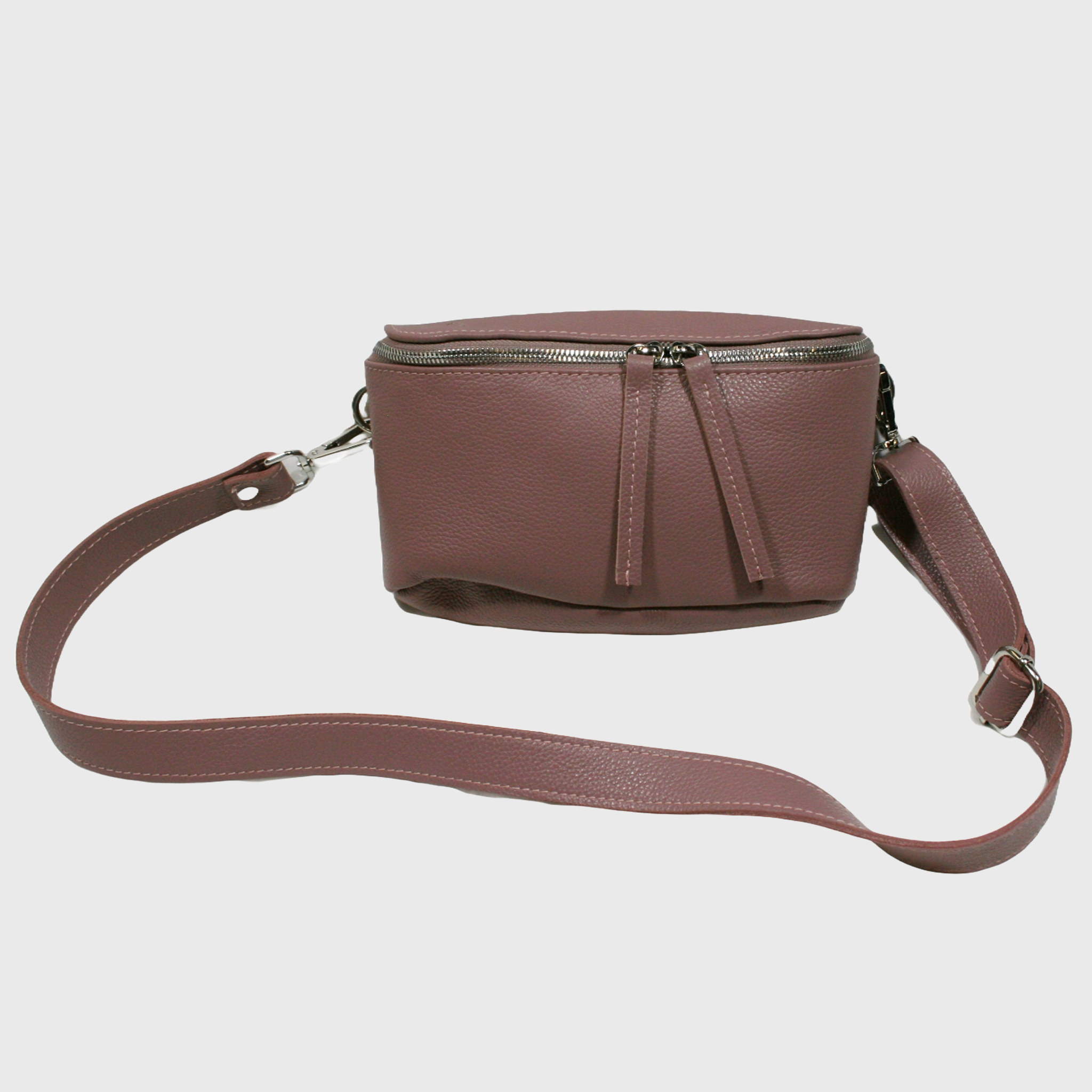 Borsa donna, borsa in pelle, vera pelle, Marsupio Rosa, artigianato italiano, Pelle Nuda