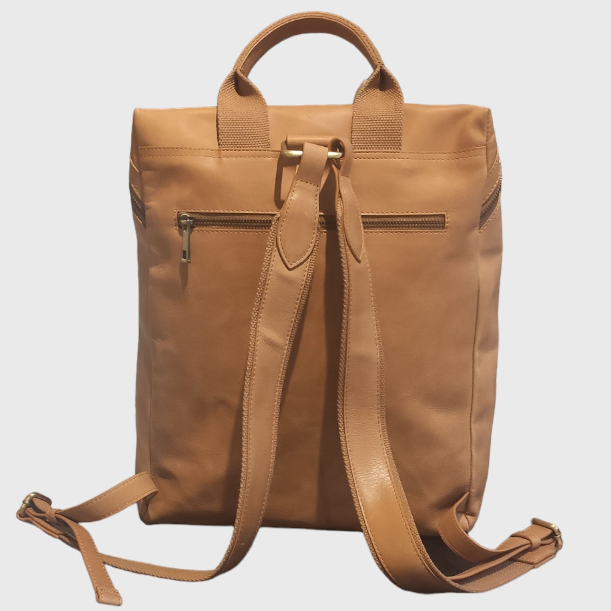 Pelletteria pelle Nuda Milano, Artigianato italiano, Vera Pelle, Zaino Master marrone