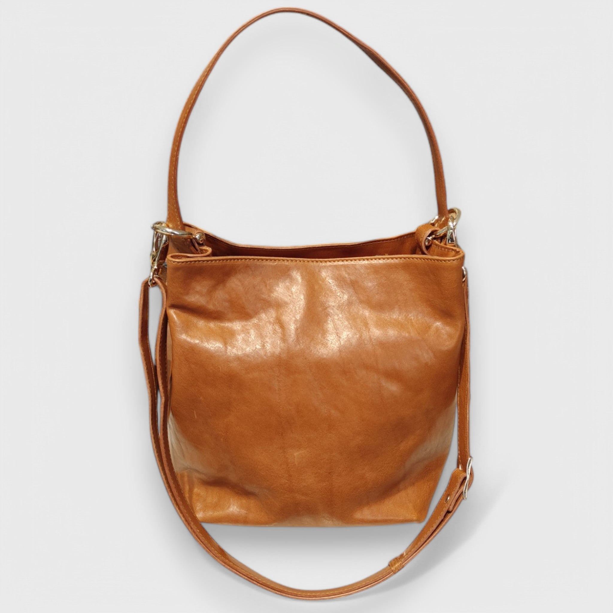 Pelletteria Pelle Nuda Milano, Artigianato italiano, Vera pelle, Negozio borse donna, Matilde marrone