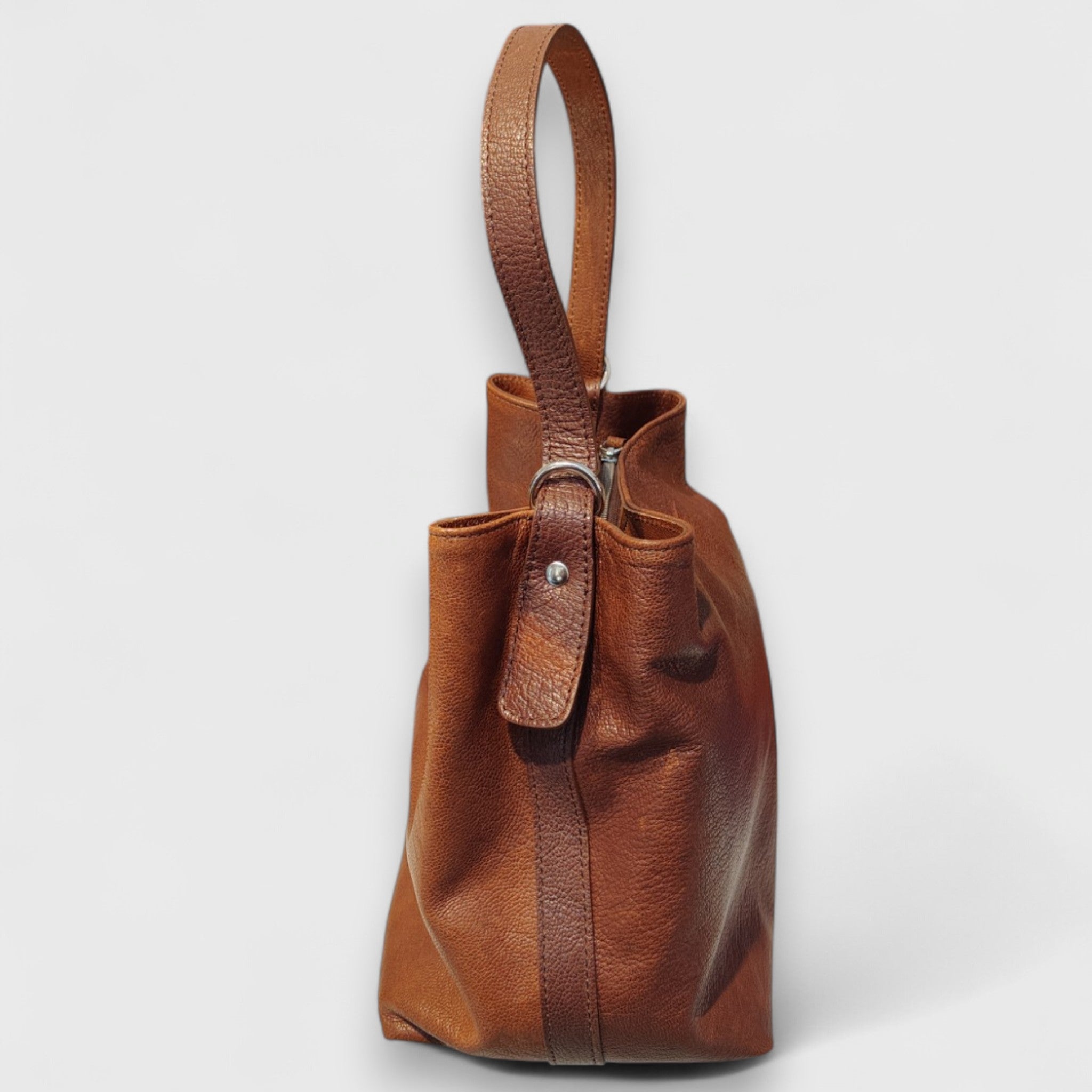 Pelletteria Pelle Nuda Milano, Artigianato italiano, Vera Pelle, Negozio borse donna, Matilde marrone