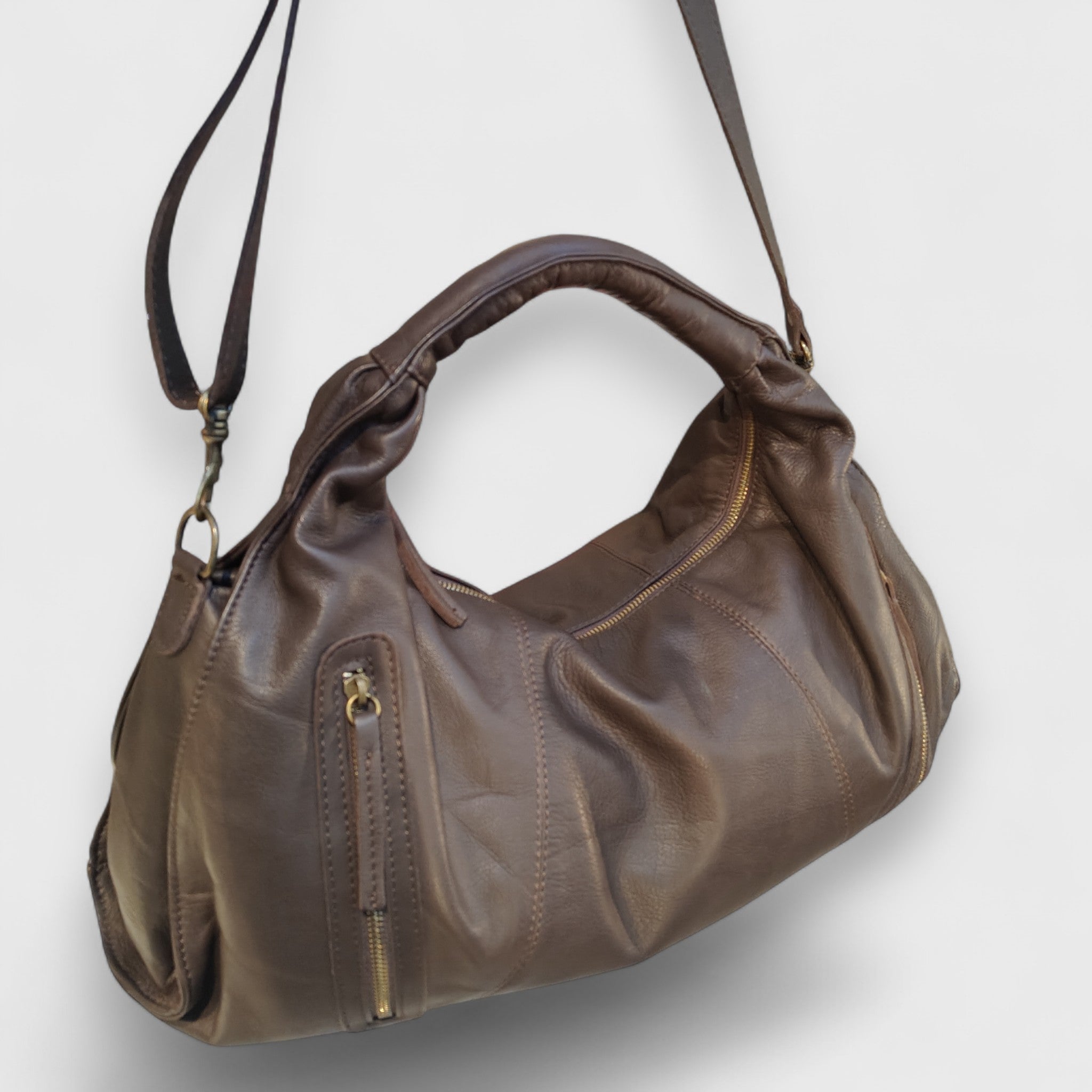 Pelletteria Pelle Nuda Milano, Artigianato Italiano, Vera pelle, Negozio borse donna, Melisa marrone