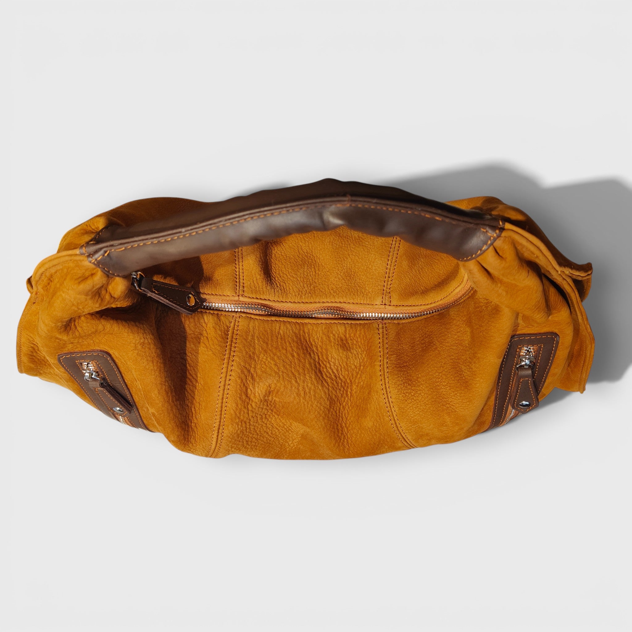 Pelletteria Pelle Nuda Milano, Artigianato Italiano, Vera pelle, Negozio borse donna, Melisa in nabuk marrone