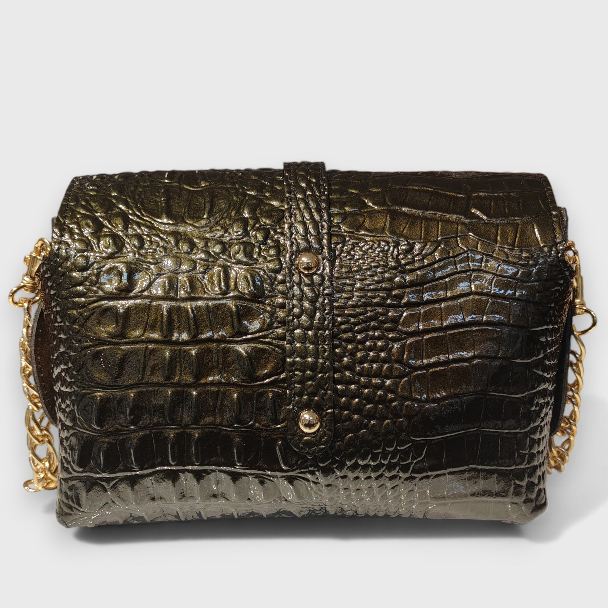 Pelletteria Pelle Nuda Milano, Artigianato Italiano, vera pelle, Negozio borse donna, Mini Lory cocco verde