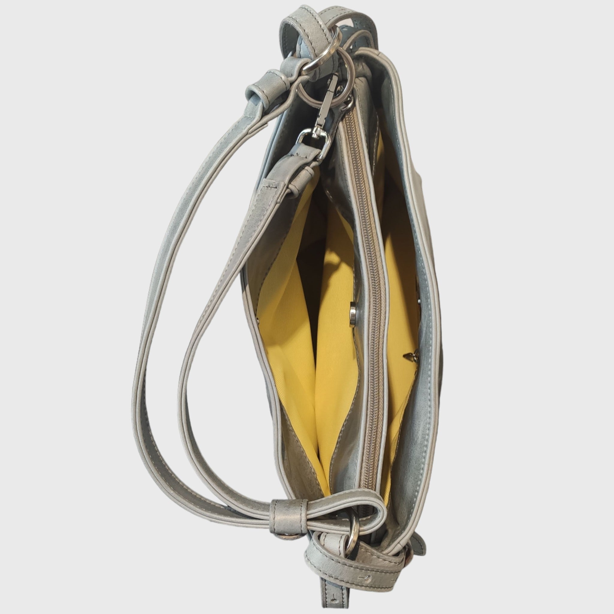 Pelletteria Pelle Nuda Milano, Borsa donna, Artigianato italiano, vera pelle, Monica grigio