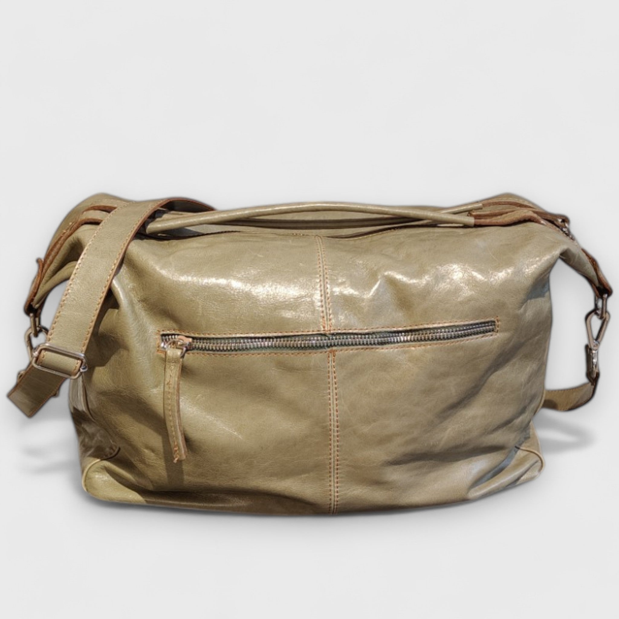 Pelletteria Pelle Nuda Milano, Artigianato Italiano, Vera pelle, Borsa donna, Natalia verde