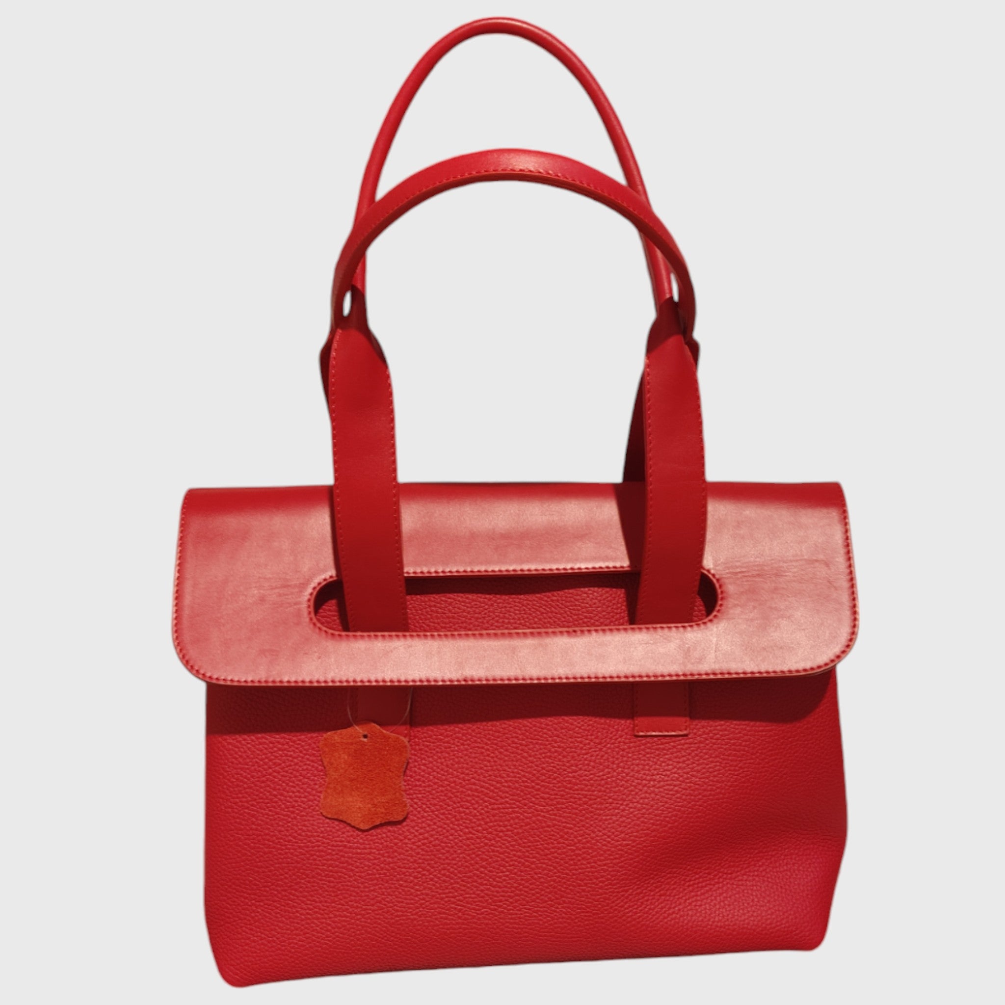 Pelletteria Pelle Nuda Milano, Artigianato italiano, vera pelle, borsa donna, Chiara rosso
