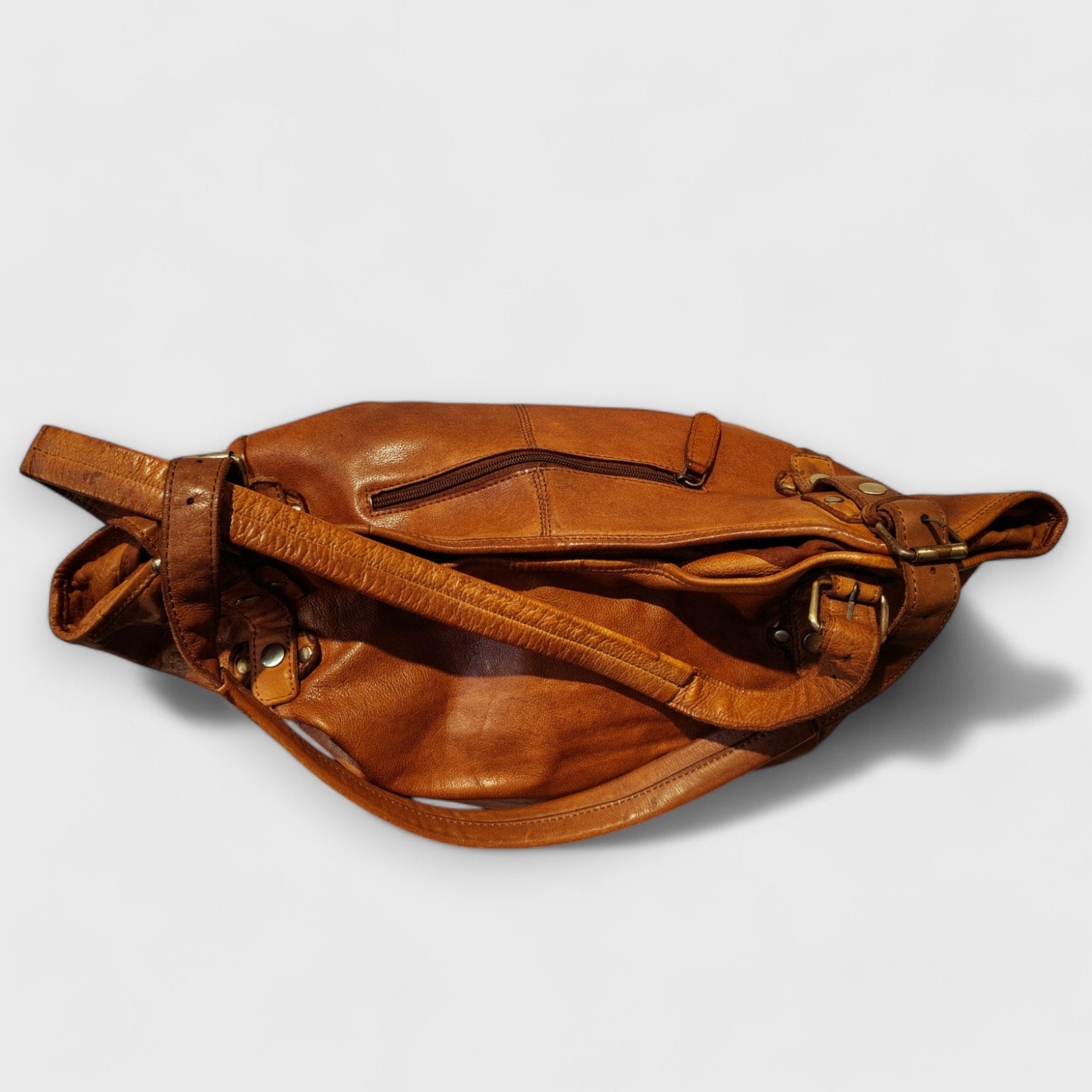 Pelletteria Pelle Nuda Milano, Artigianato italiano, vera pelle, borsa donna, Olivia marrone