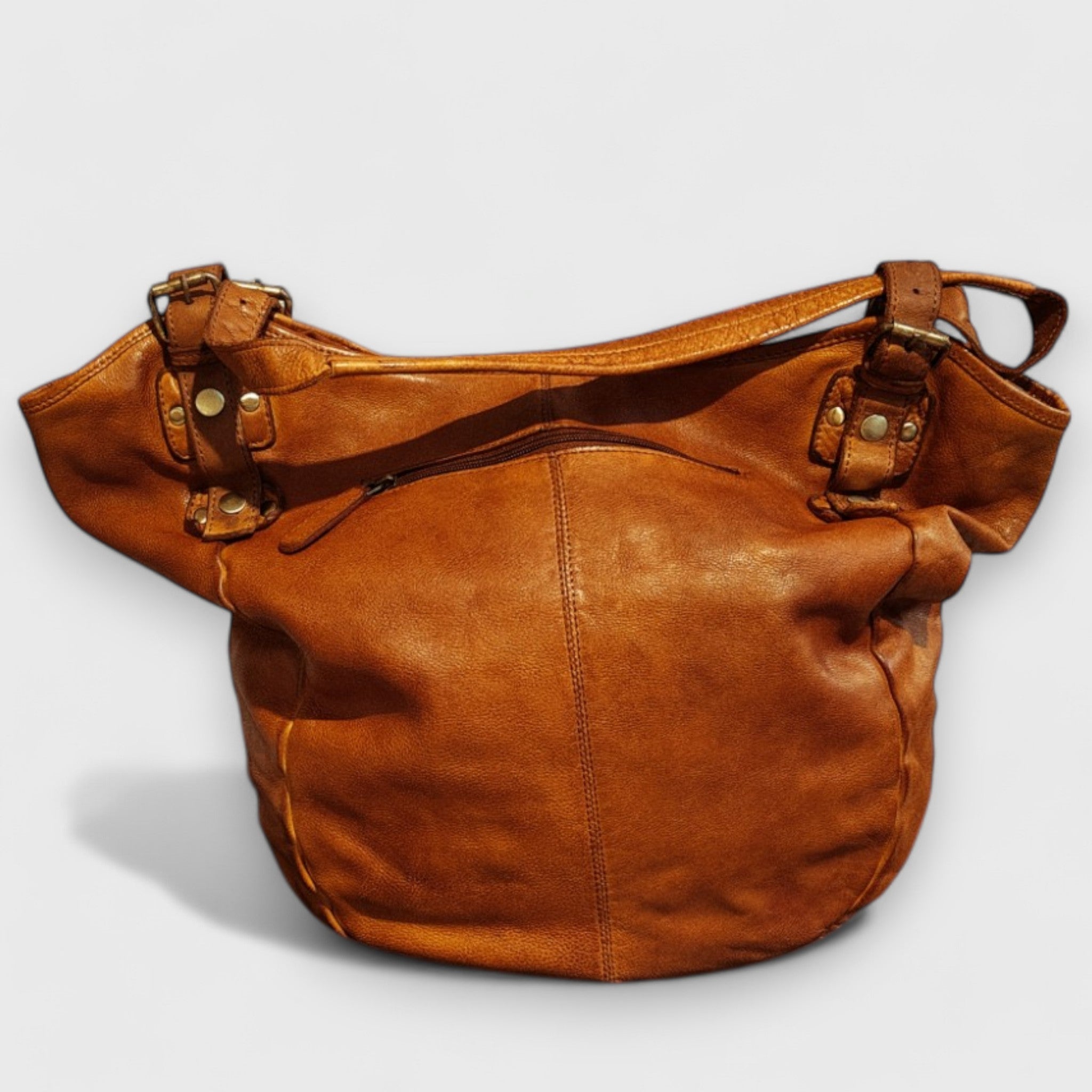 Pelletteria Pelle Nuda Milano, Artigianato italiano, vera pelle, borsa donna, Olivia marrone