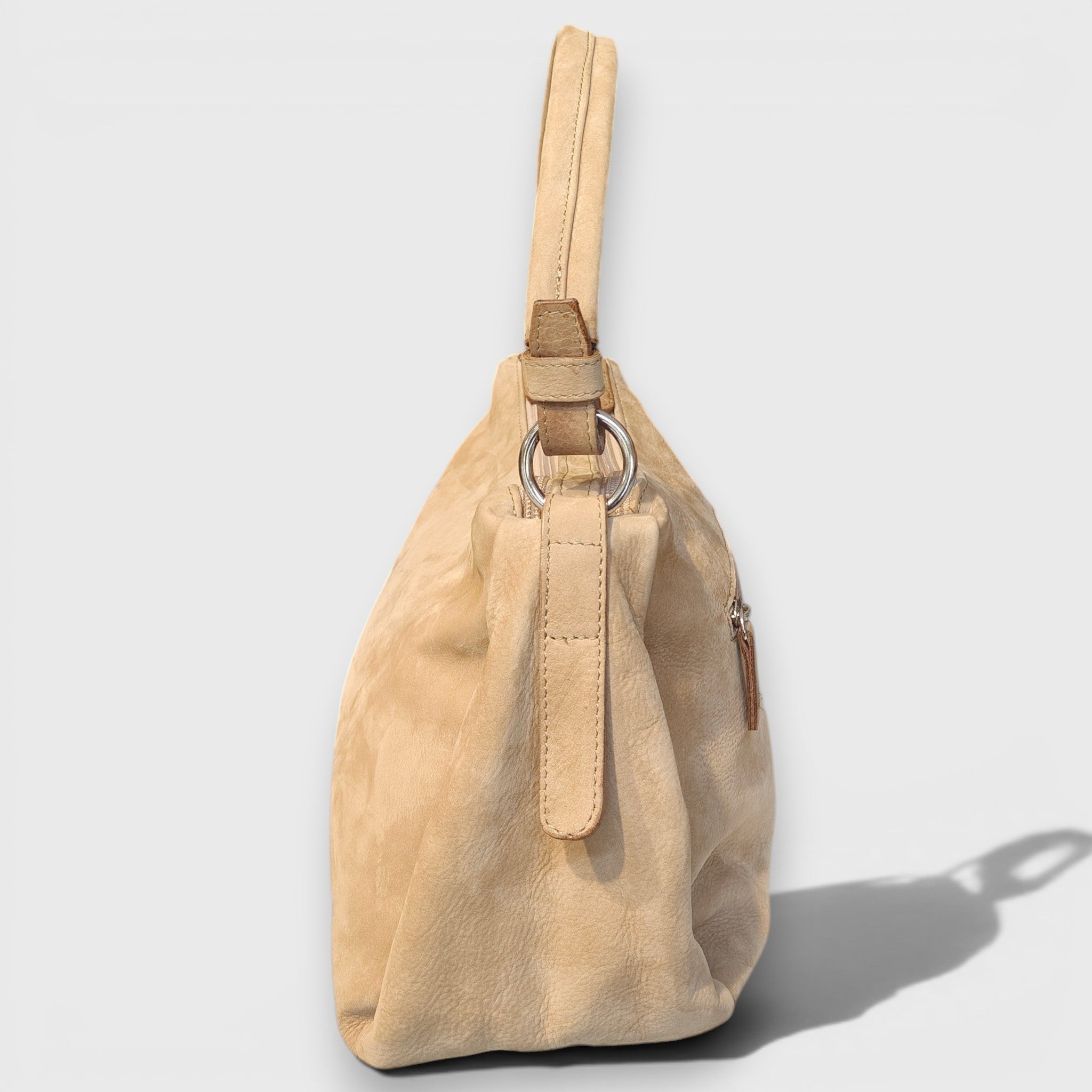 Pelletteria Pelle Nuda Milano, Vera pelle italiana, Negozio borse donna, Patty nabuk beige