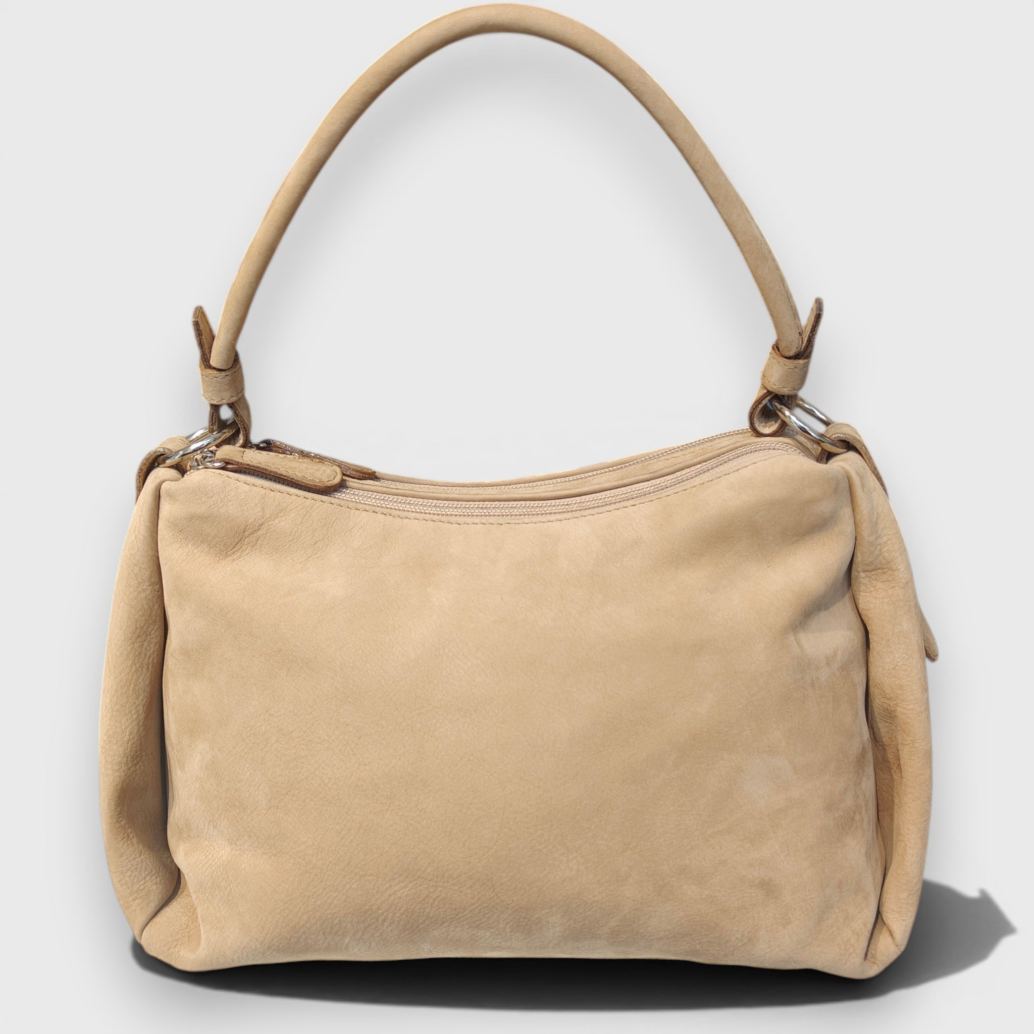 Pelletteria Pelle Nuda Milano, Vera pelle italiana, Negozio borse donna, Patty nabuk beige
