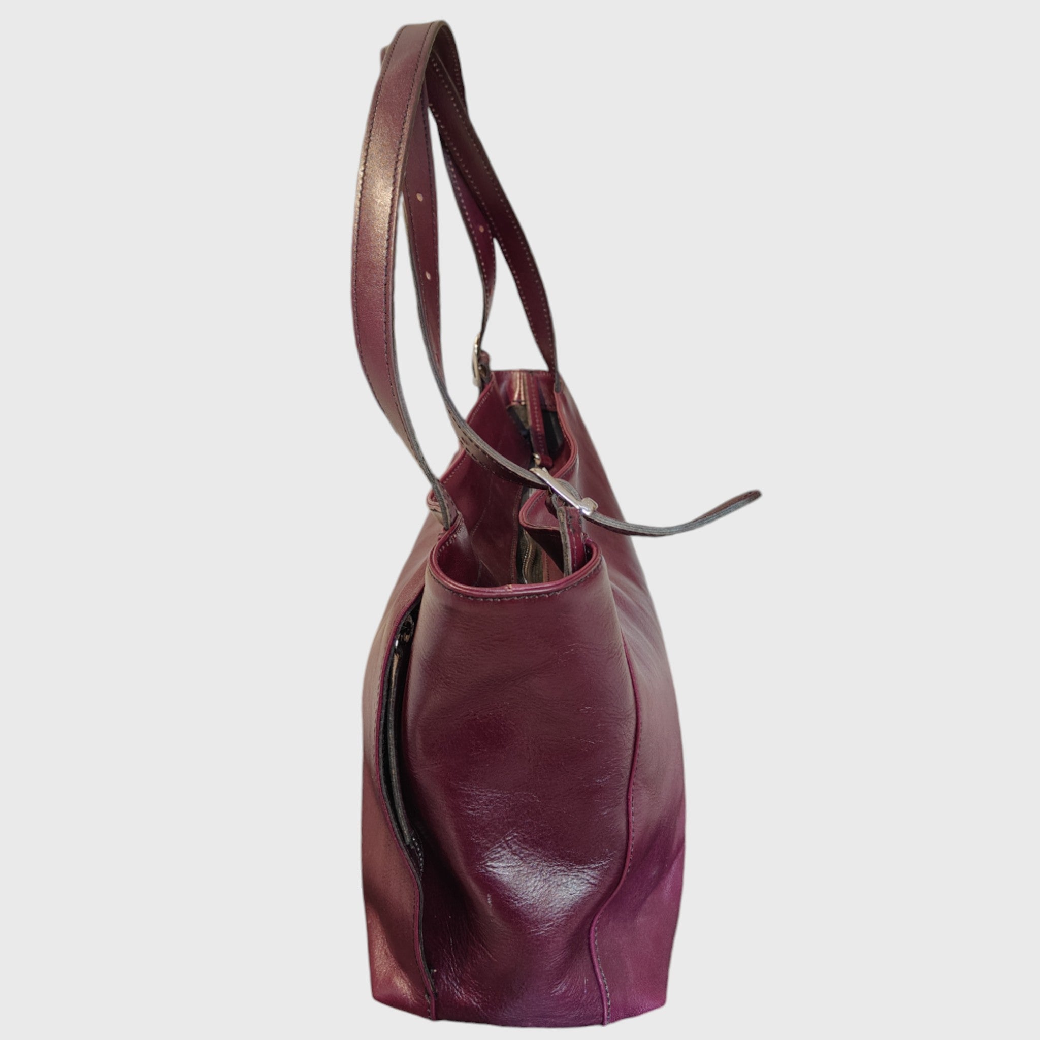Pelletteria Pelle Nuda Milano, Artigianato italiano, vera pelle, borsa donna, Roxanne bordeaux