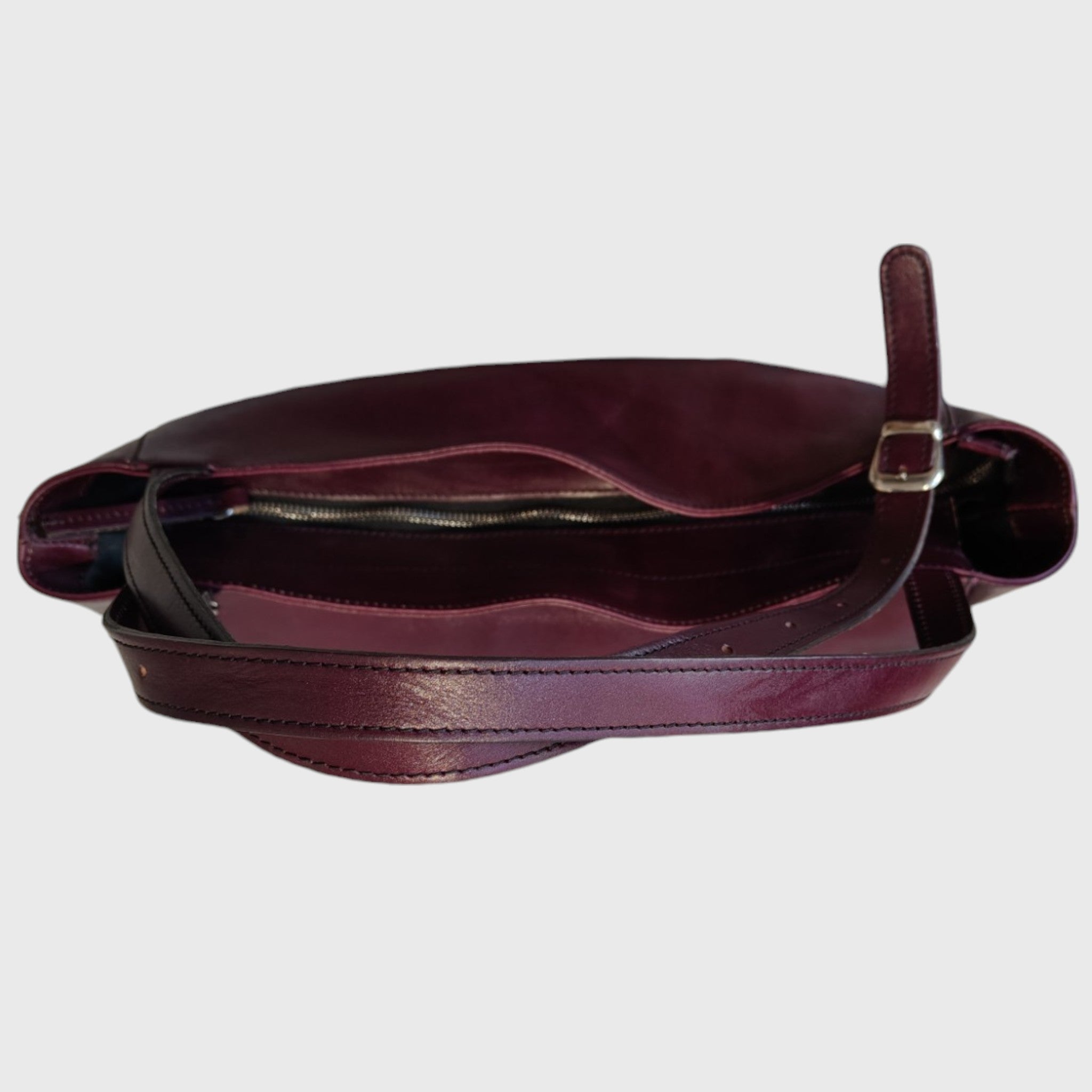 Pelletteria Pelle Nuda Milano, Artigianato italiano, vera pelle, borsa donna, Roxanne bordeaux